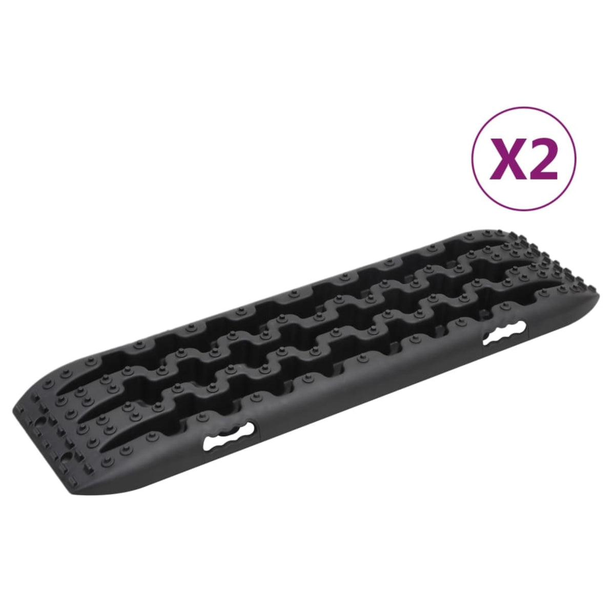 Vidaxl Traction Boards 2 Pcs Black 41.7'X12'X2.8' Nylon