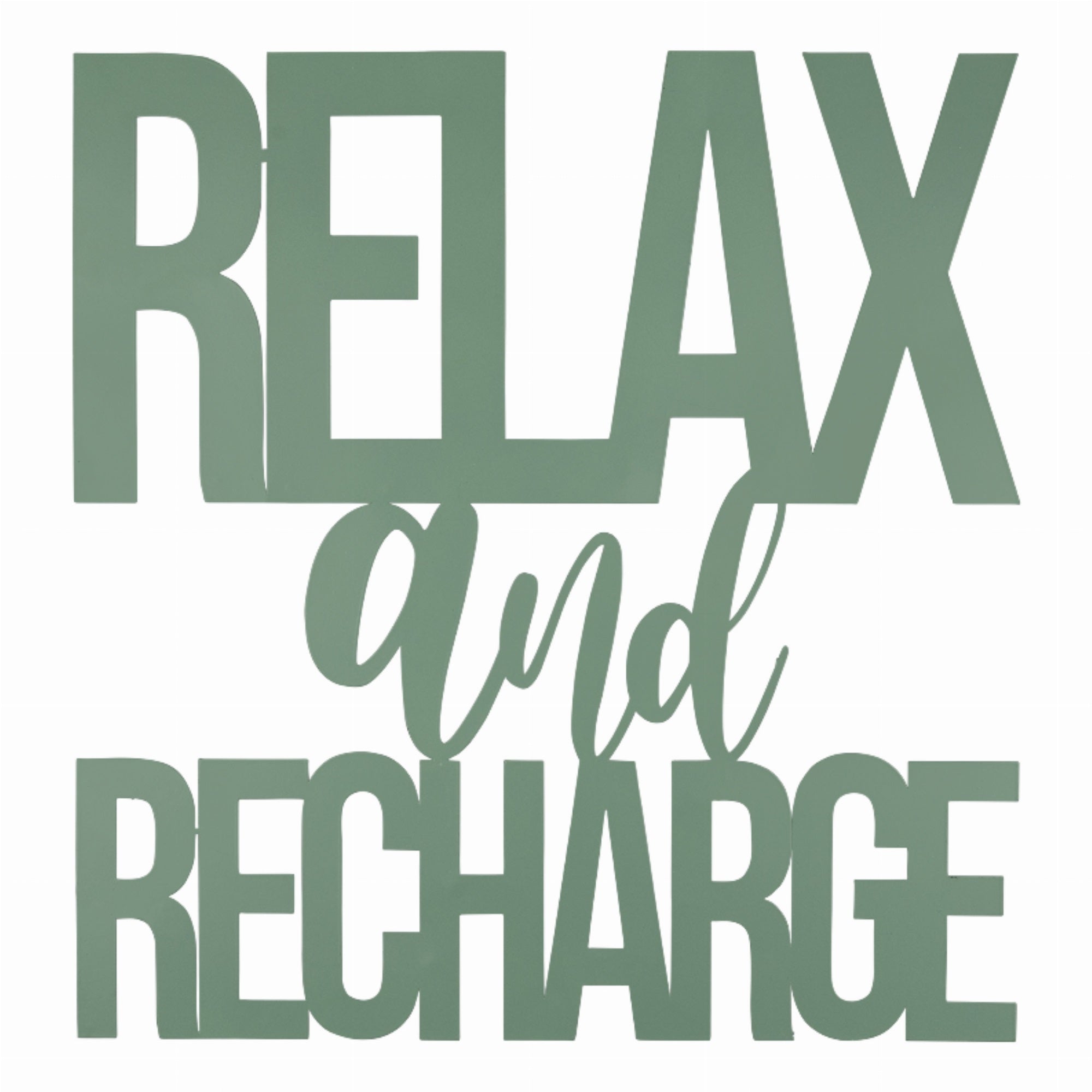 Relax And Recharge Metal Wall Sign