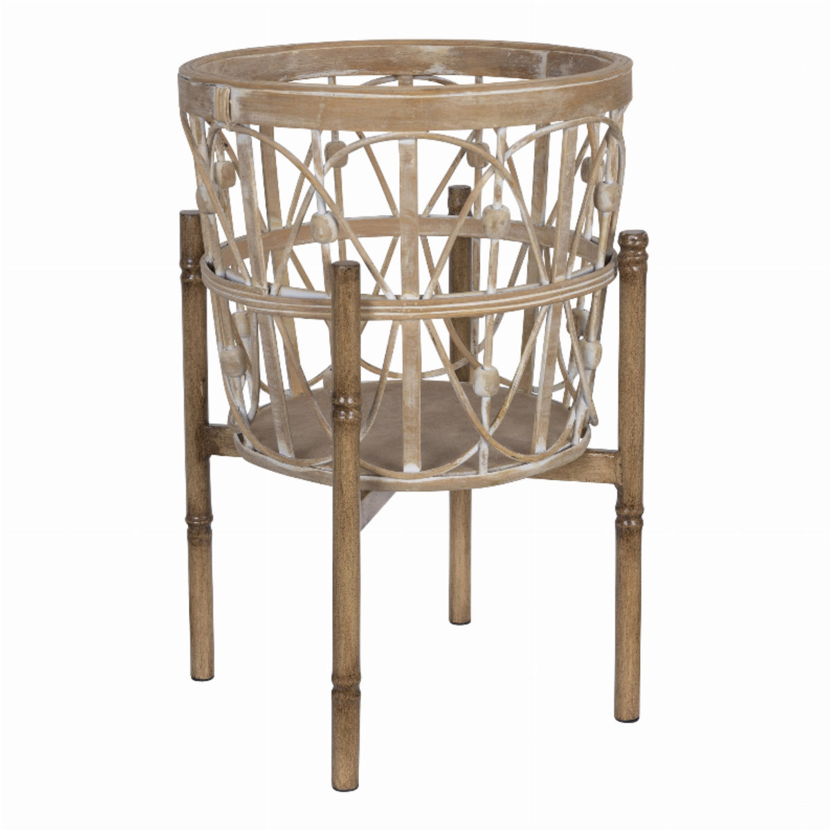 Boho Woven Bamboo Plant Stand