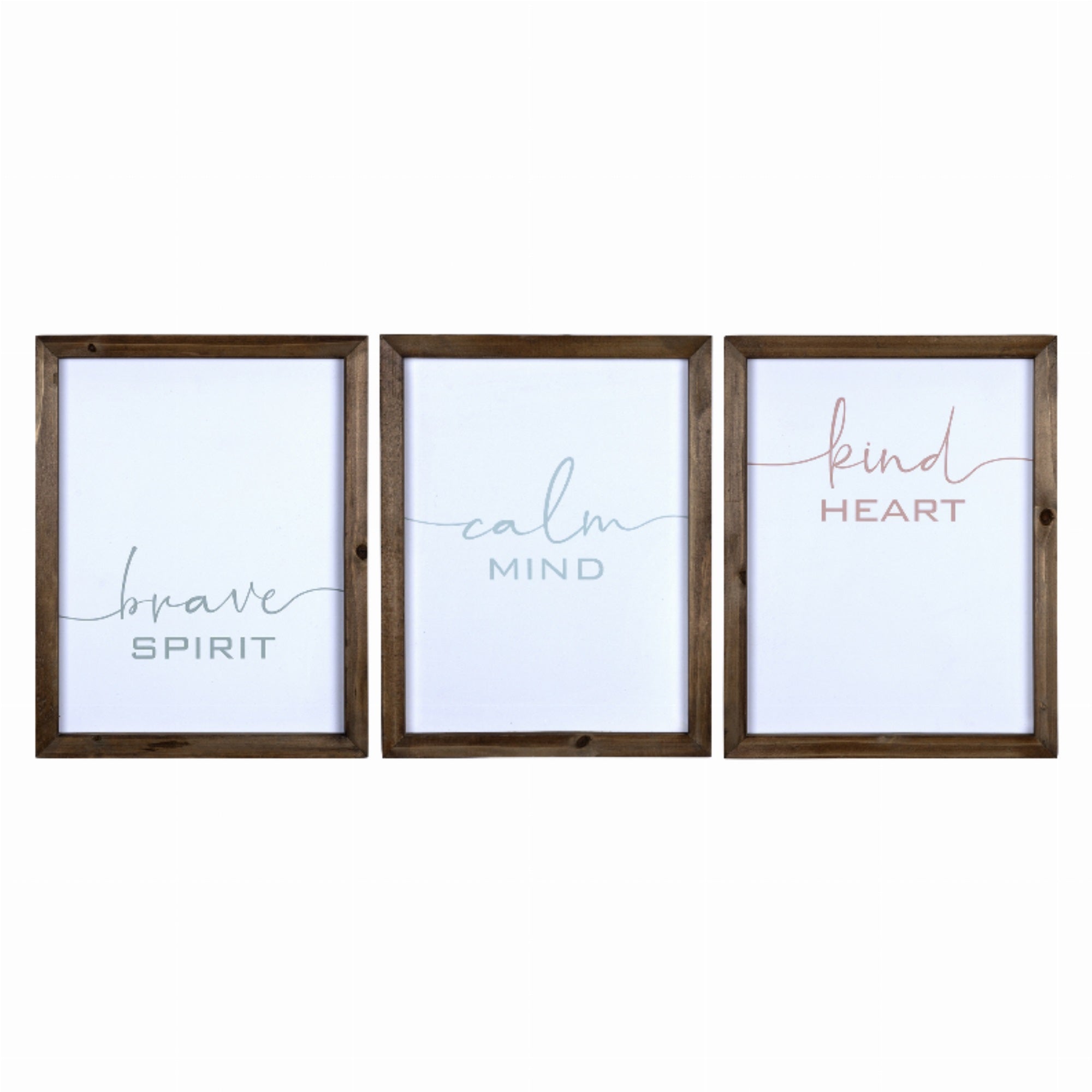 Boho Brave Calm Kind Framed Wall Decor