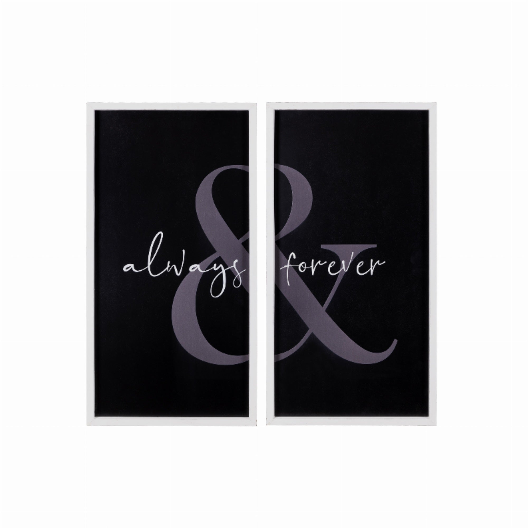 Always & Forever Set Of 2 Framed Wall Art