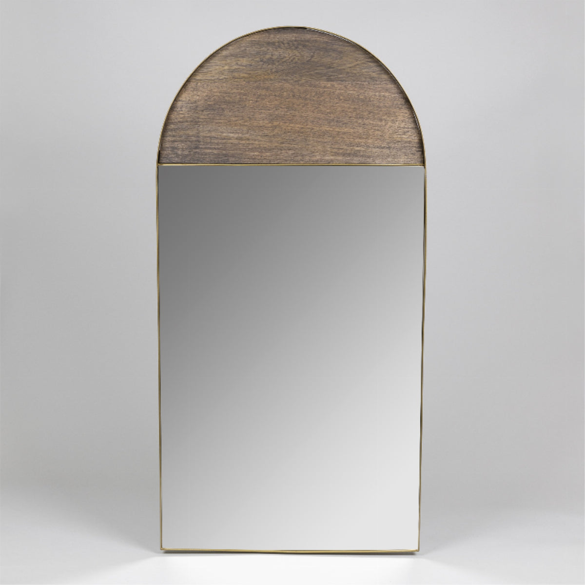 Mango Wood & Iron Arch Mirror