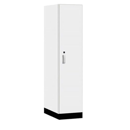 Salsbury 18 Wide Premier Wood Locker-Single Tier-1 Wide-6 Feet High-24” Deep-Arctic White-Silver Electronic Locks