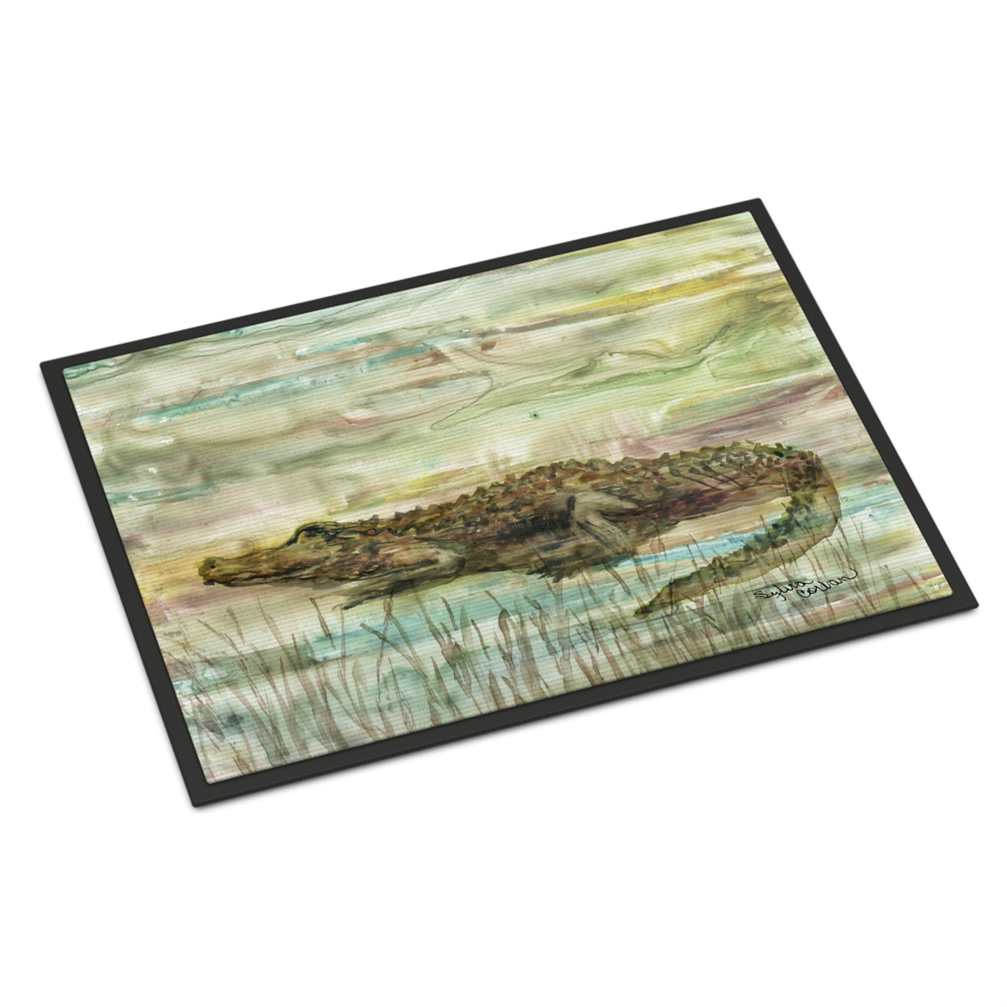 Alligator Sunset Indoor Or Outdoor Mat 24X36