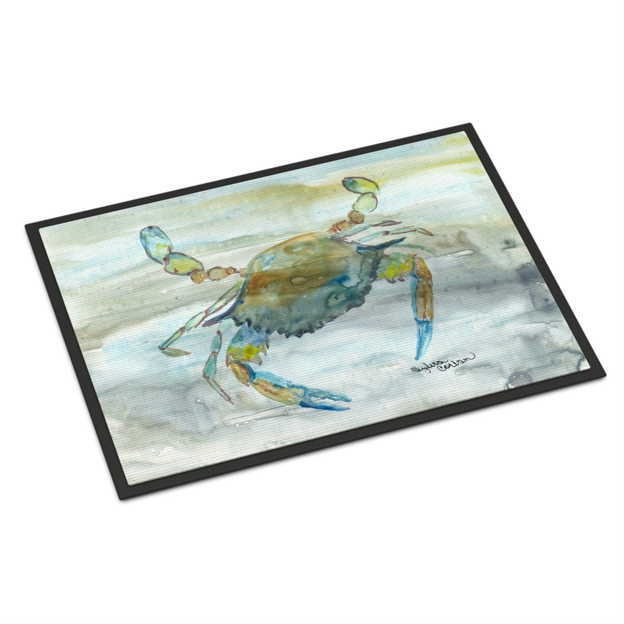 Blue Crab #2 Watercolor Indoor Or Outdoor Mat 18X27