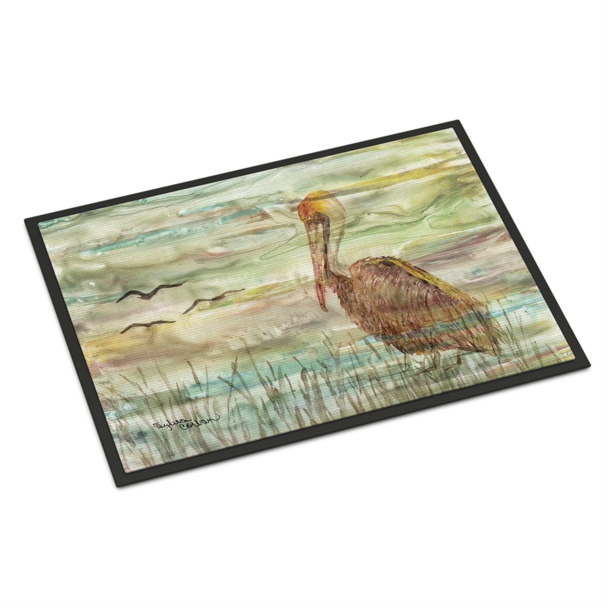 Brown Pelican Sunset Indoor Or Outdoor Mat 18X27