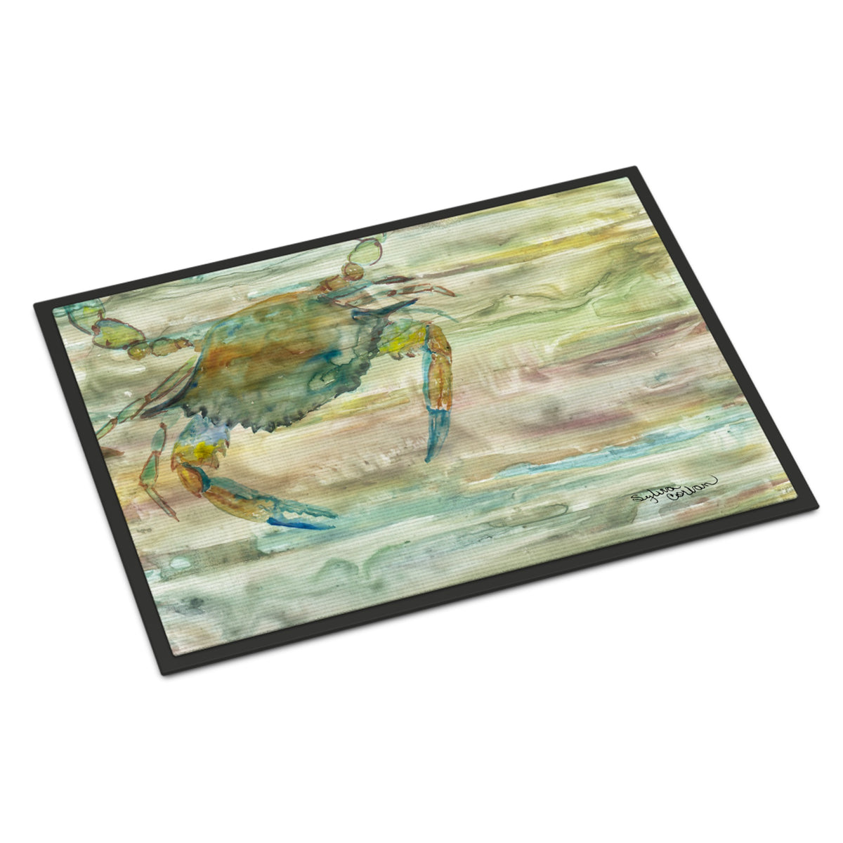 Blue Crab Sunset Indoor Or Outdoor Mat 18X27