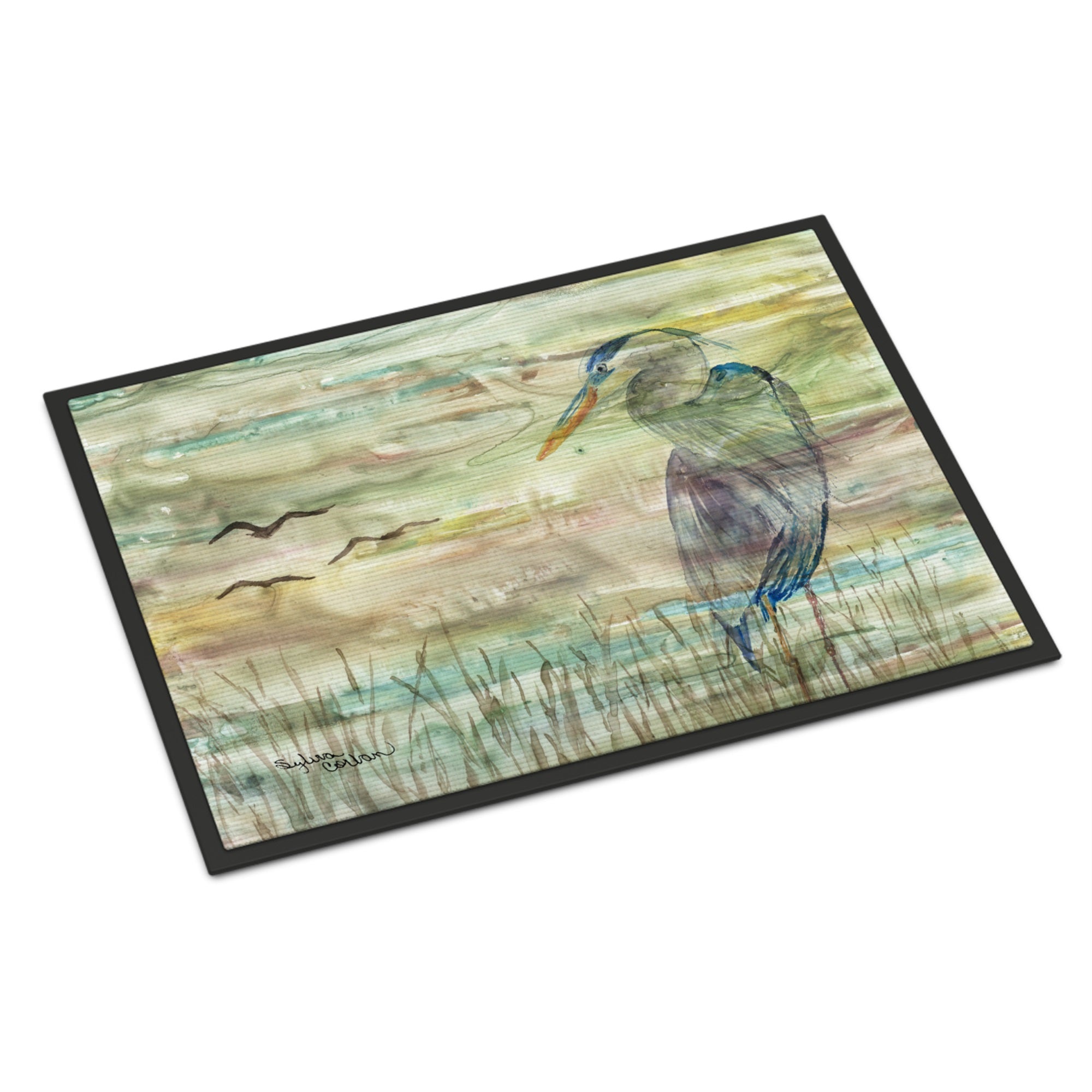 Blue Heron Sunset Indoor Or Outdoor Mat 18X27