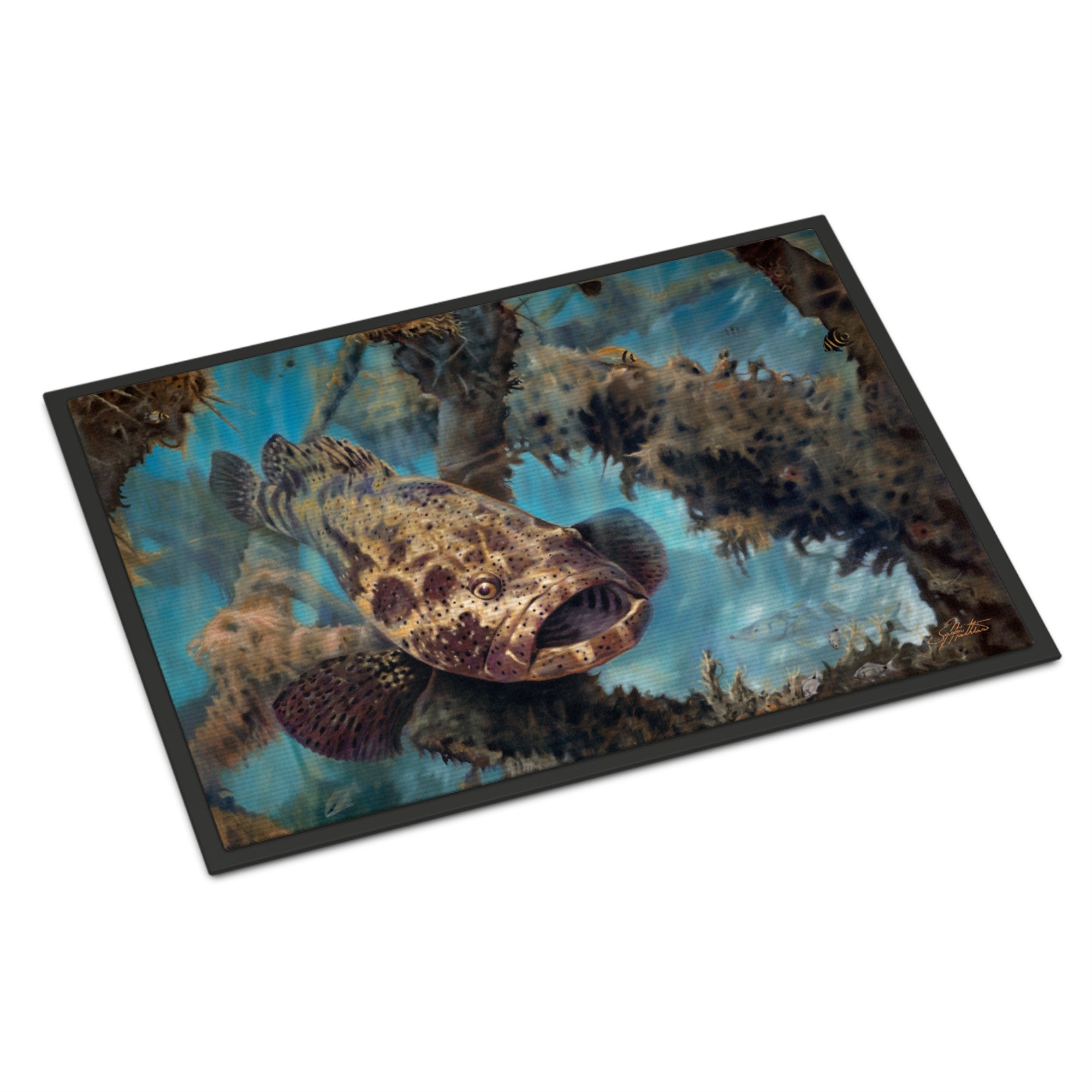 Golden Goliath Grouper Indoor Or Outdoor Mat 24X36