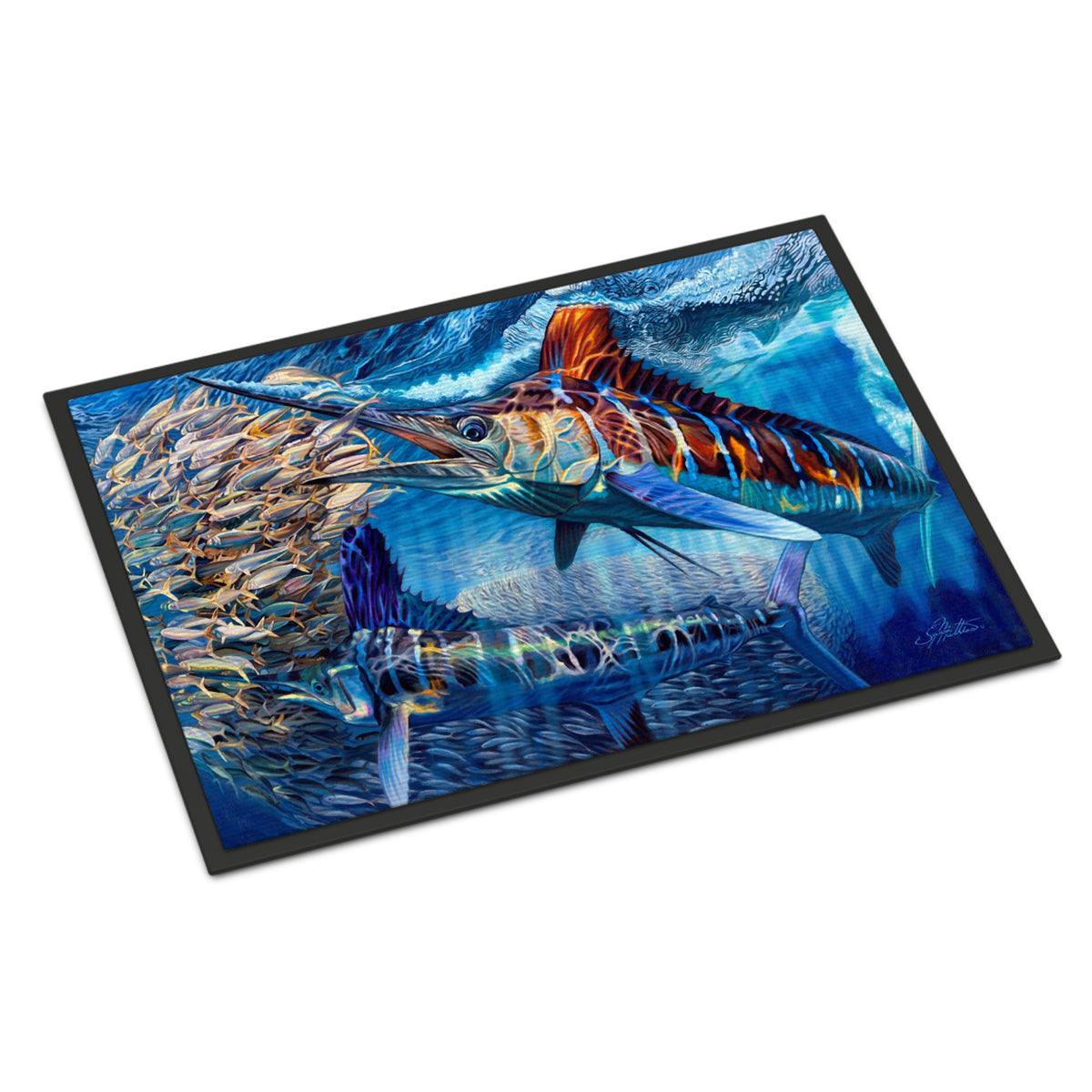 White Night White Marlin Indoor Or Outdoor Mat 24X36