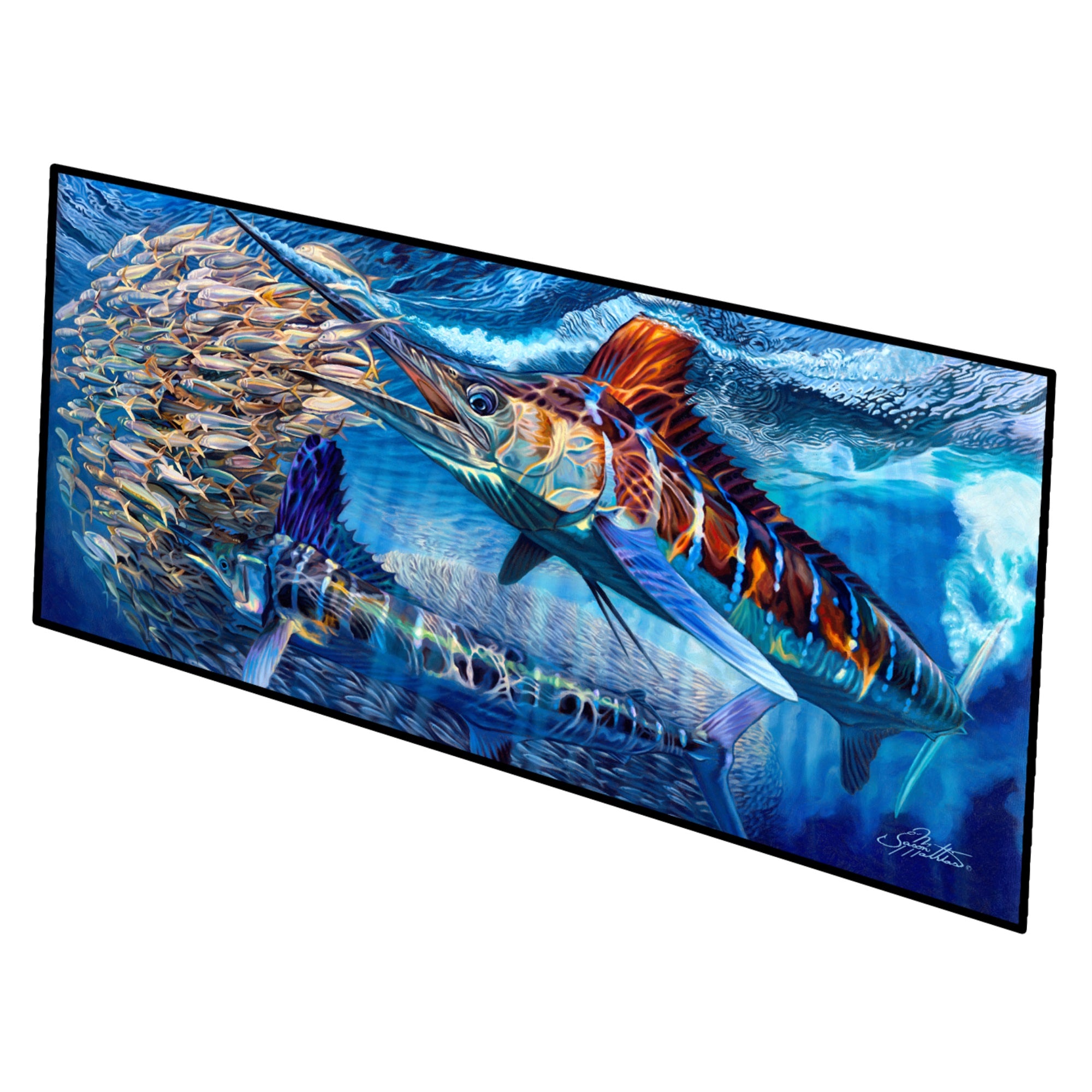 White Night White Marlin Indoor Or Outdoor Runner Mat 28X58
