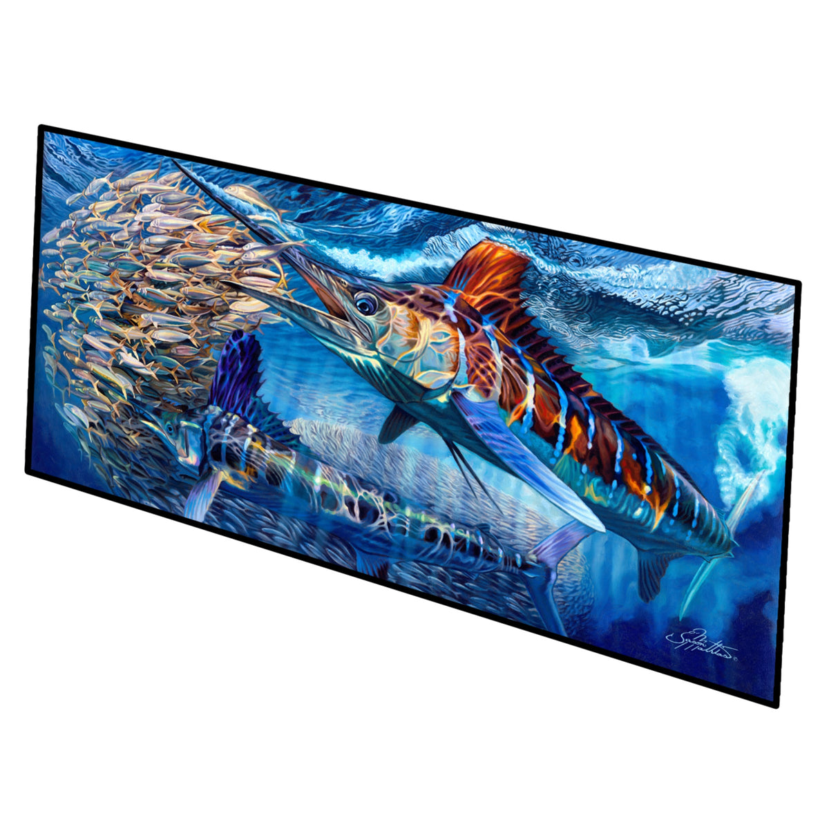 White Night White Marlin Indoor Or Outdoor Runner Mat 28X58