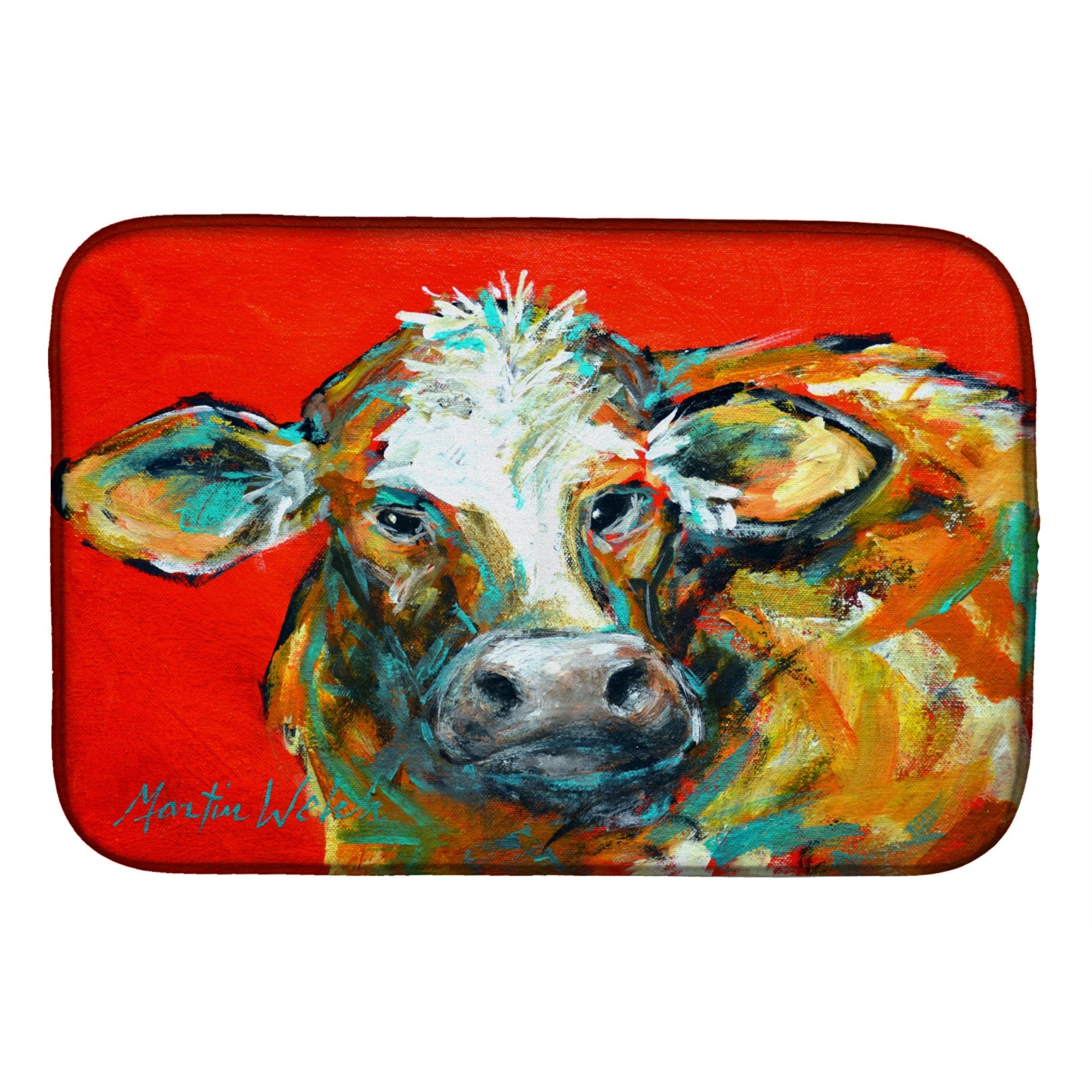 Caught Red Handed Cow Dish Drying Mat