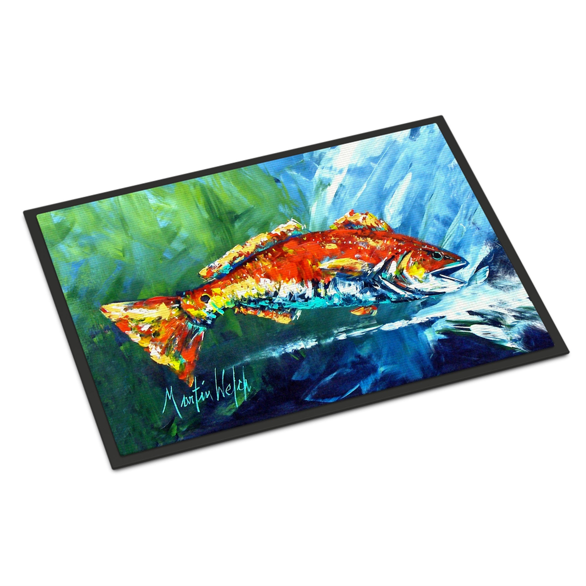 Break Through Red Fish Indoor Or Outdoor Mat 24X36