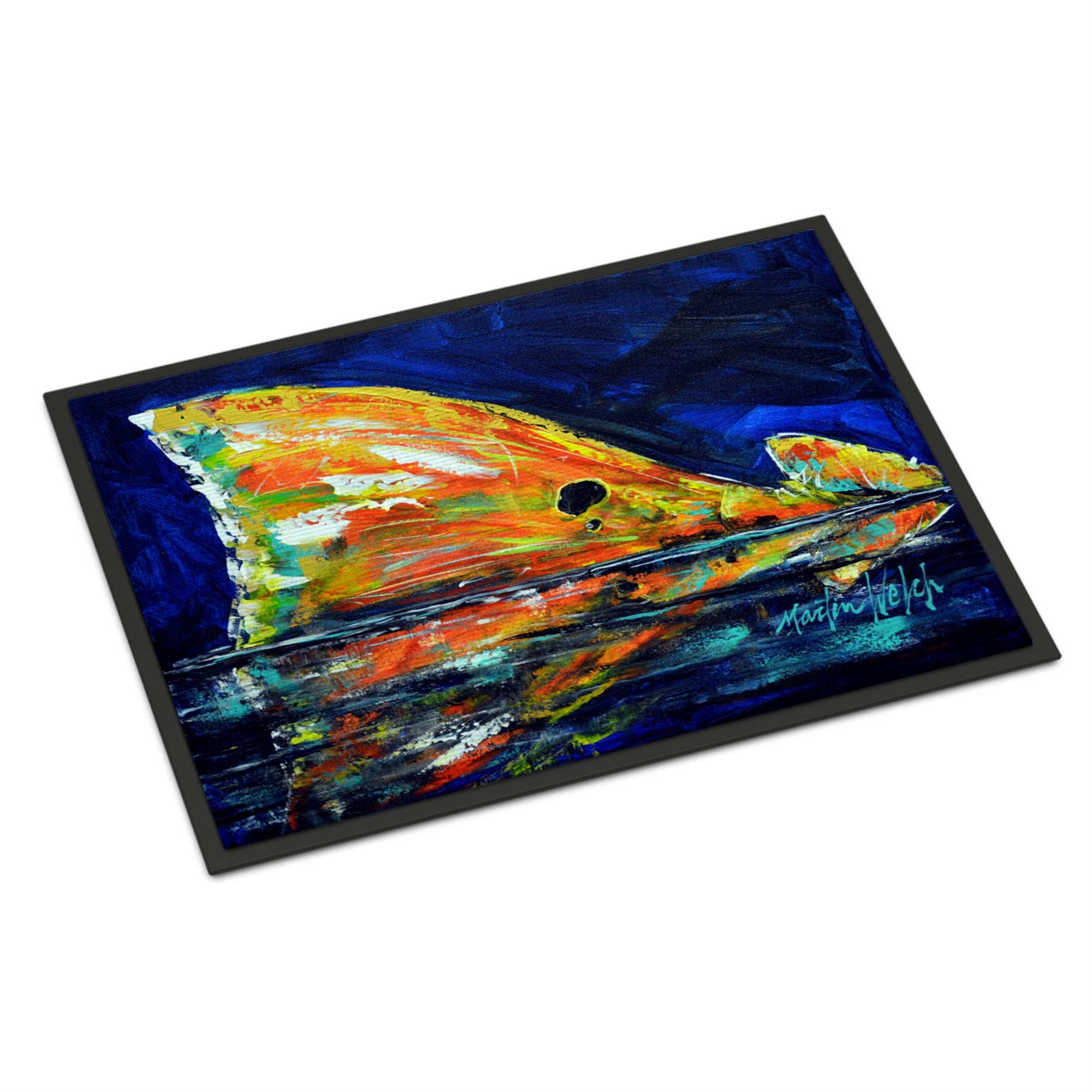 Flipper Red Fish Indoor Or Outdoor Mat 24X36