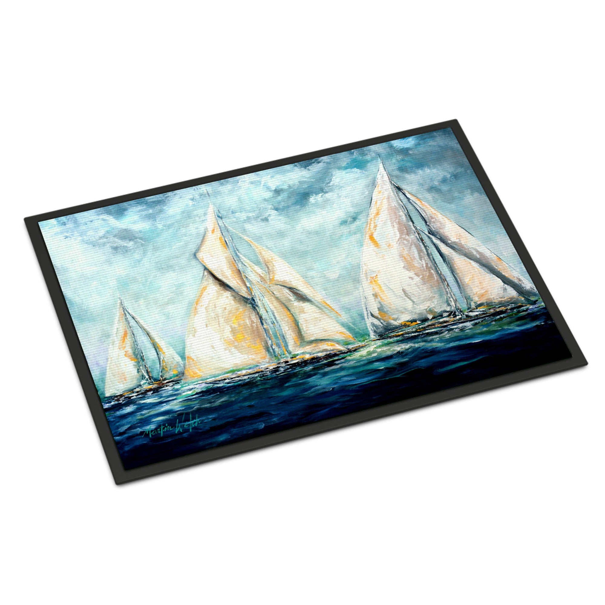 The Last Mile Sail Boats Indoor Or Outdoor Mat 24X36
