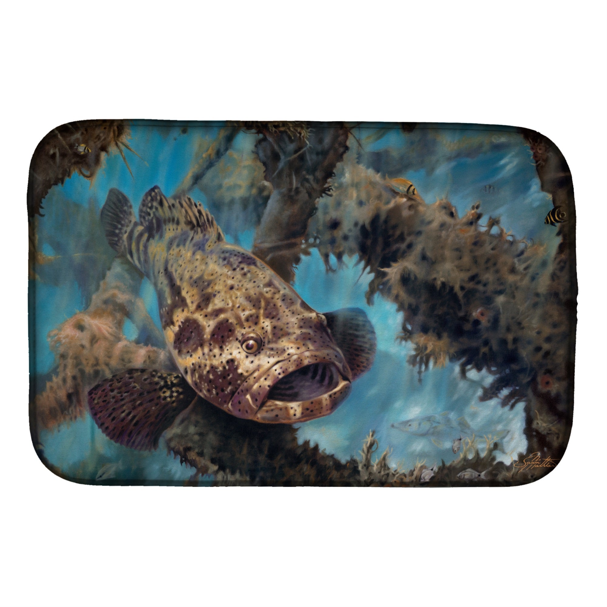 Golden Goliath Grouper Dish Drying Mat