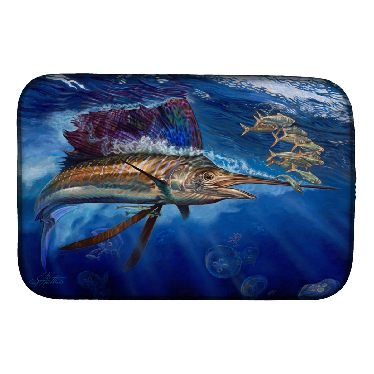 Majesty Sailfish Dish Drying Mat