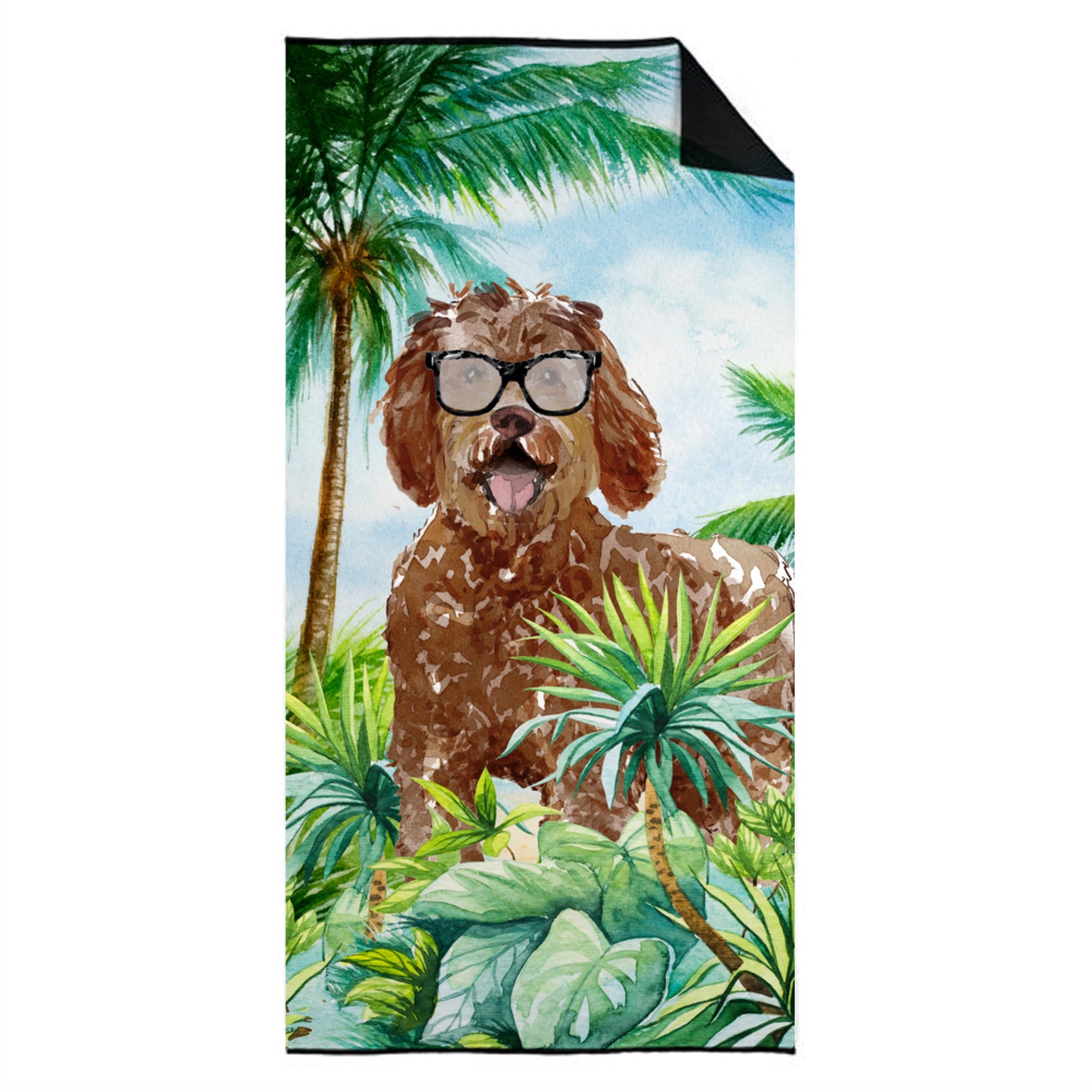 Labradoodle Premium Beach Towel