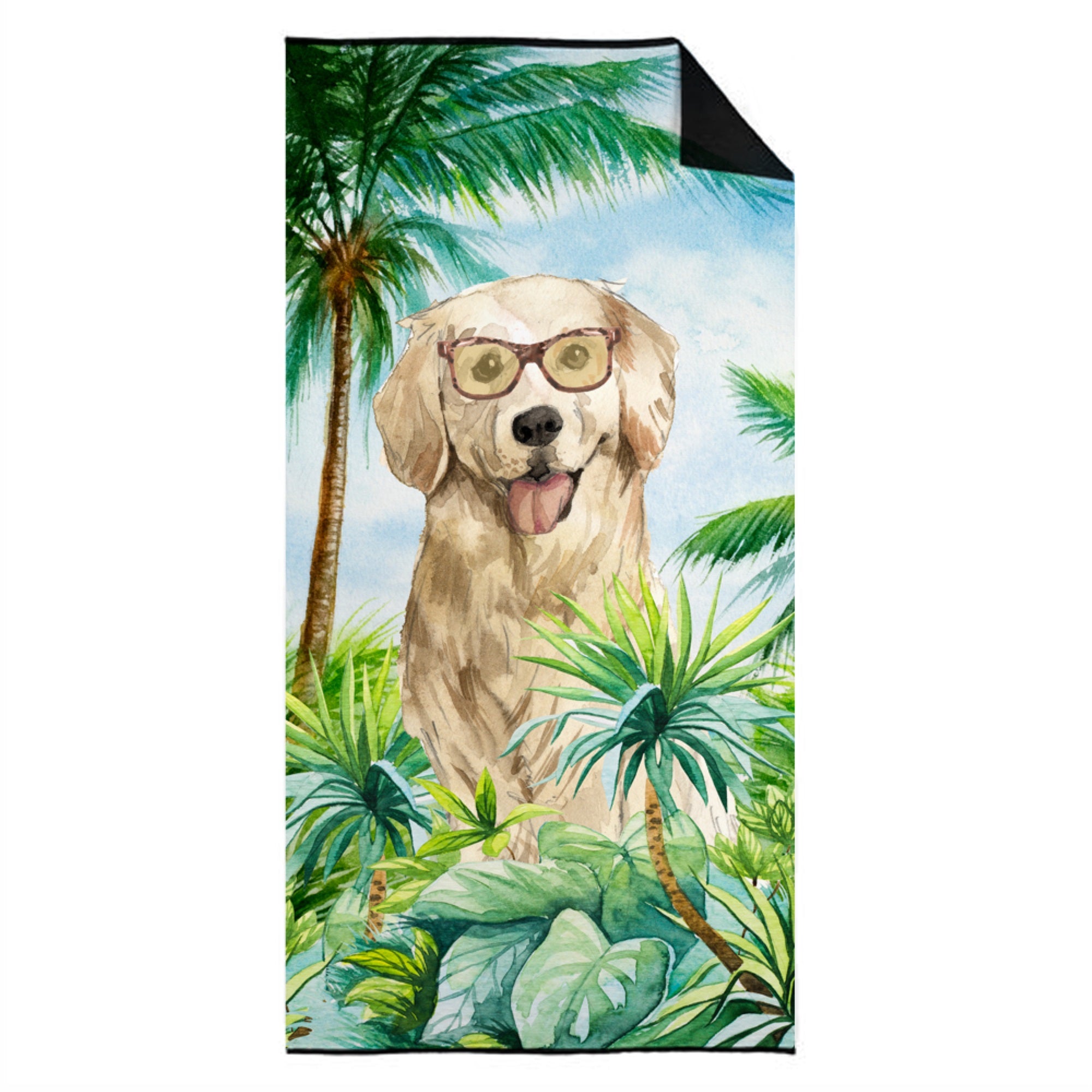 Golden Retriever Premium Beach Towel