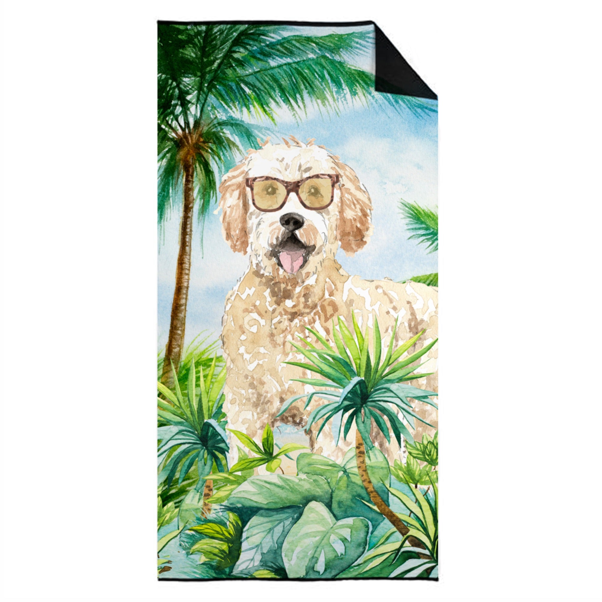 Goldendoodle Premium Beach Towel