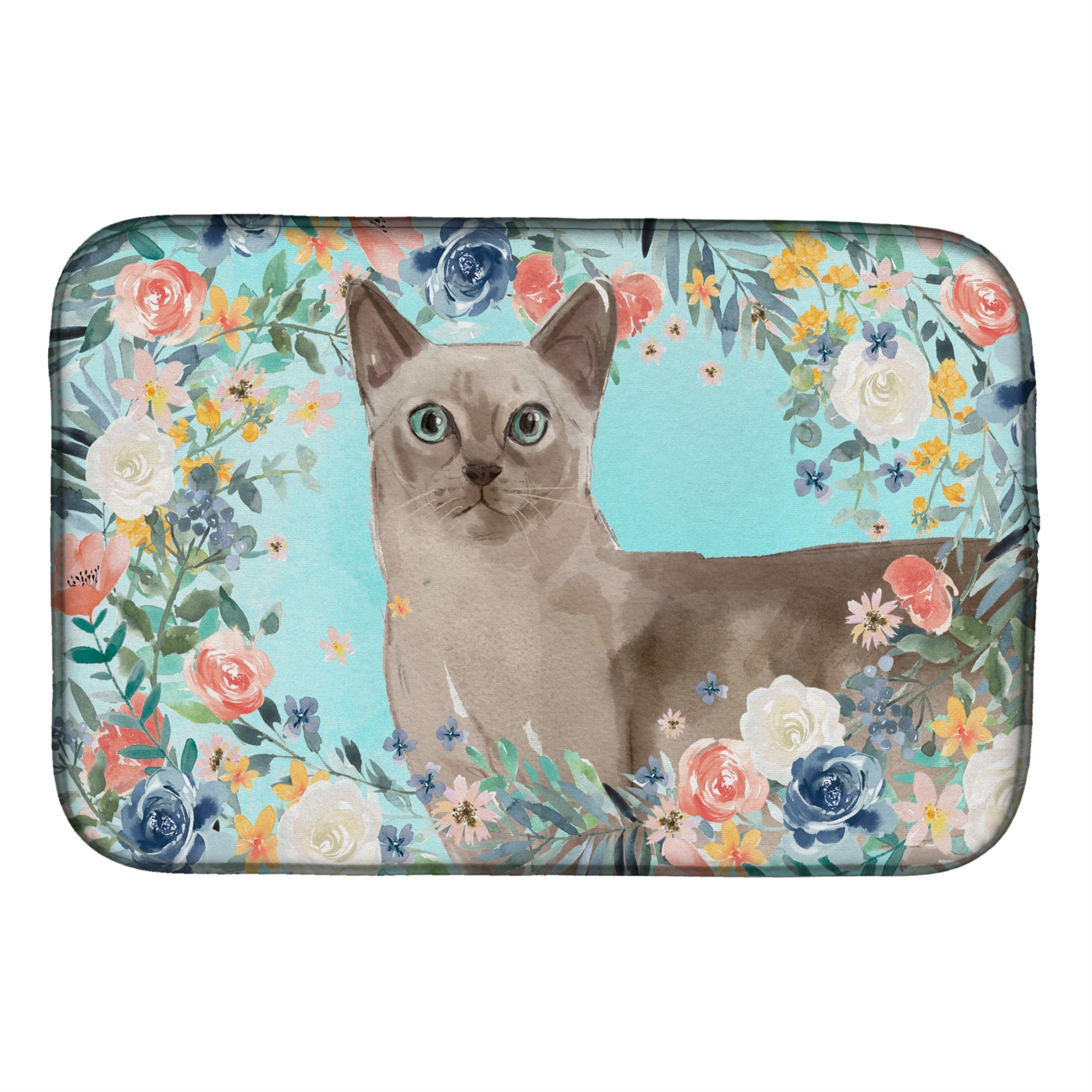 Tonkinese Spring Flowers Dish Drying Mat