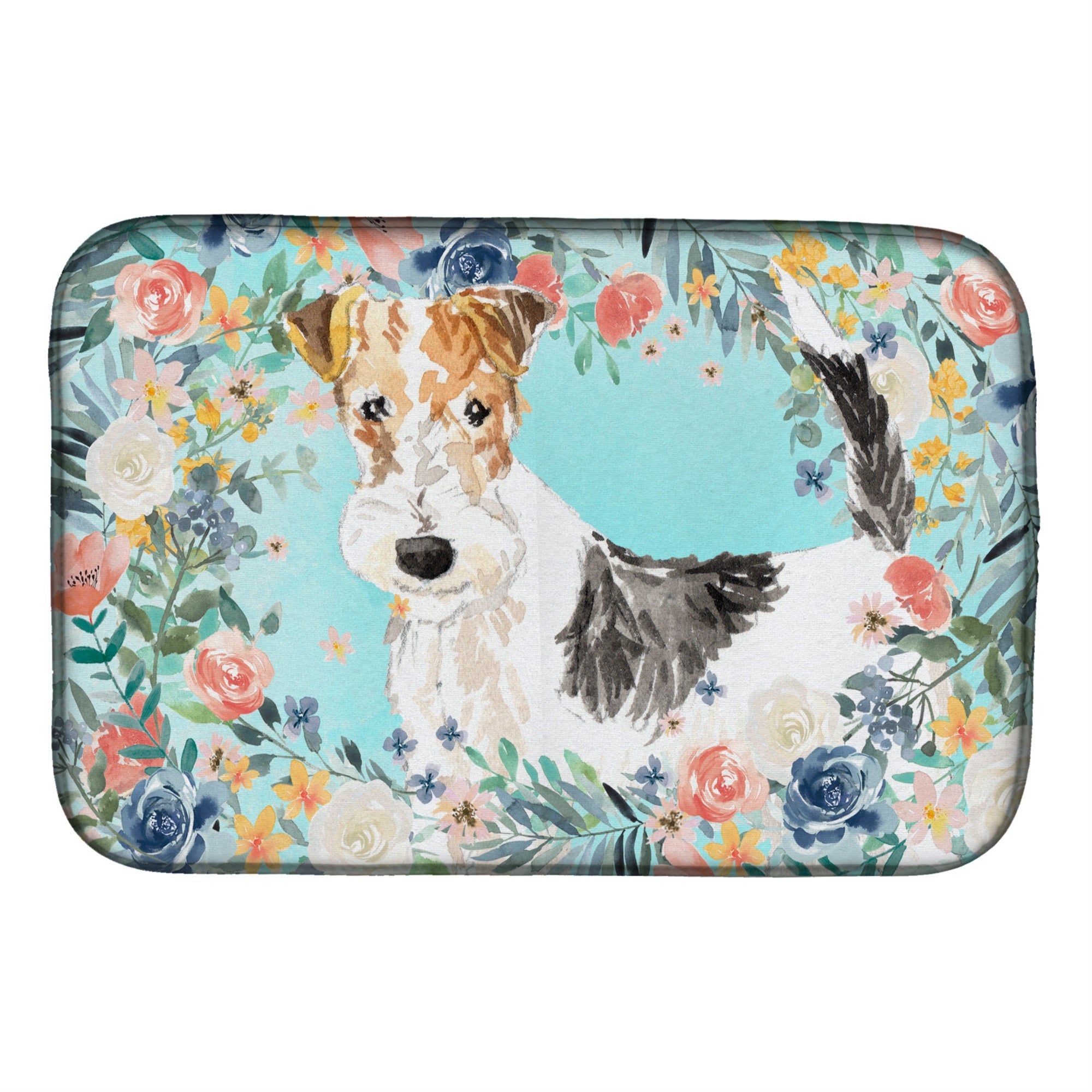 Fox Terrier Dish Drying Mat