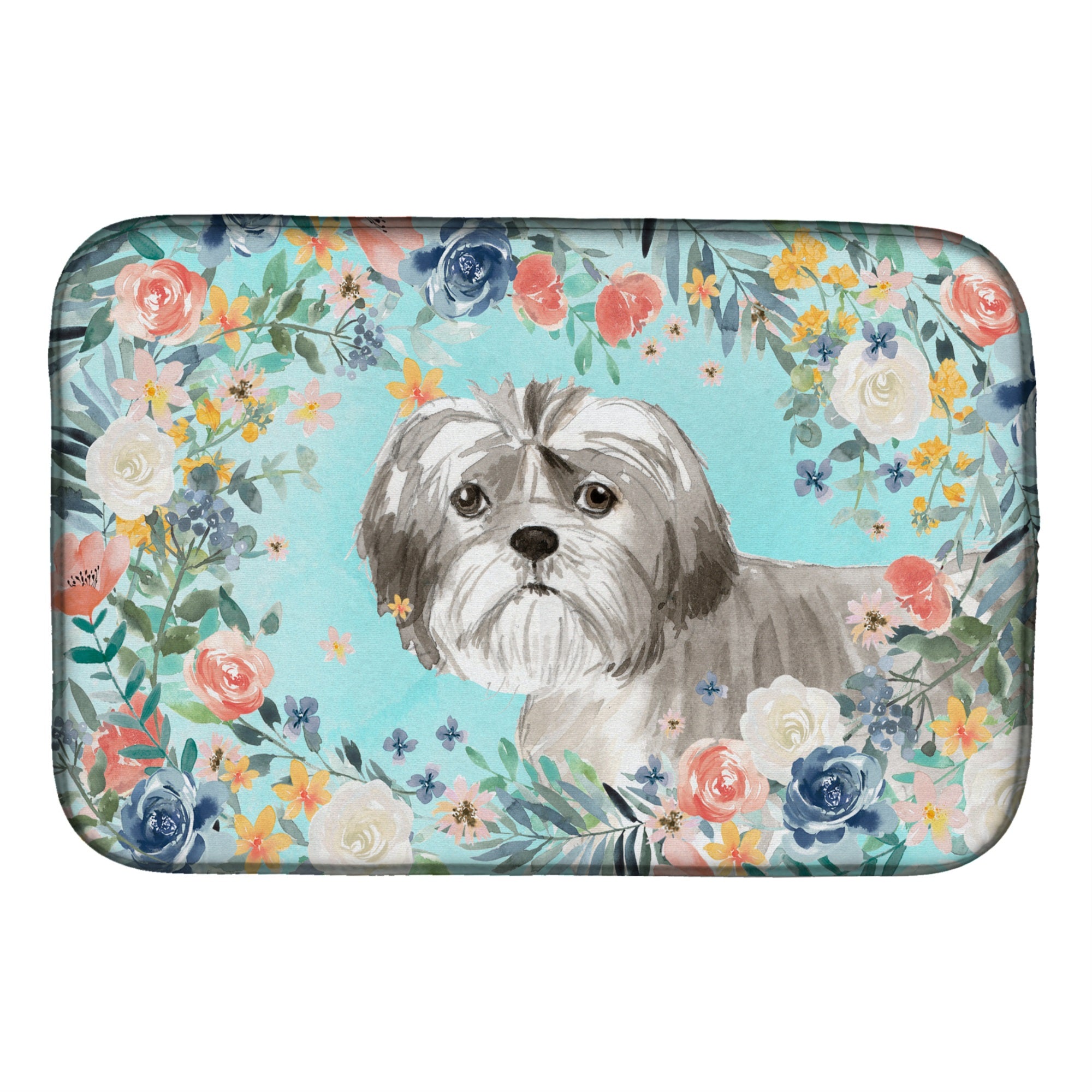 Shih Tzu Puppy Dish Drying Mat