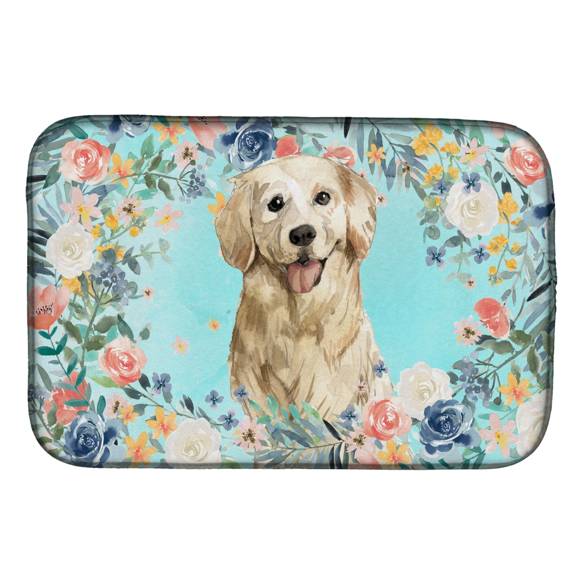 Golden Retriever Dish Drying Mat