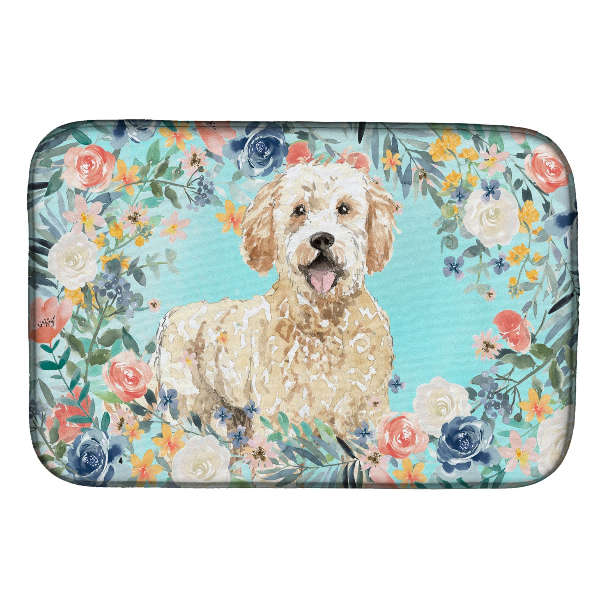 Goldendoodle Dish Drying Mat