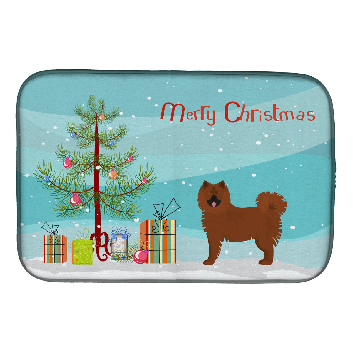 Eurasier Or Eurasian Dog Christmas Tree Dish Drying Mat