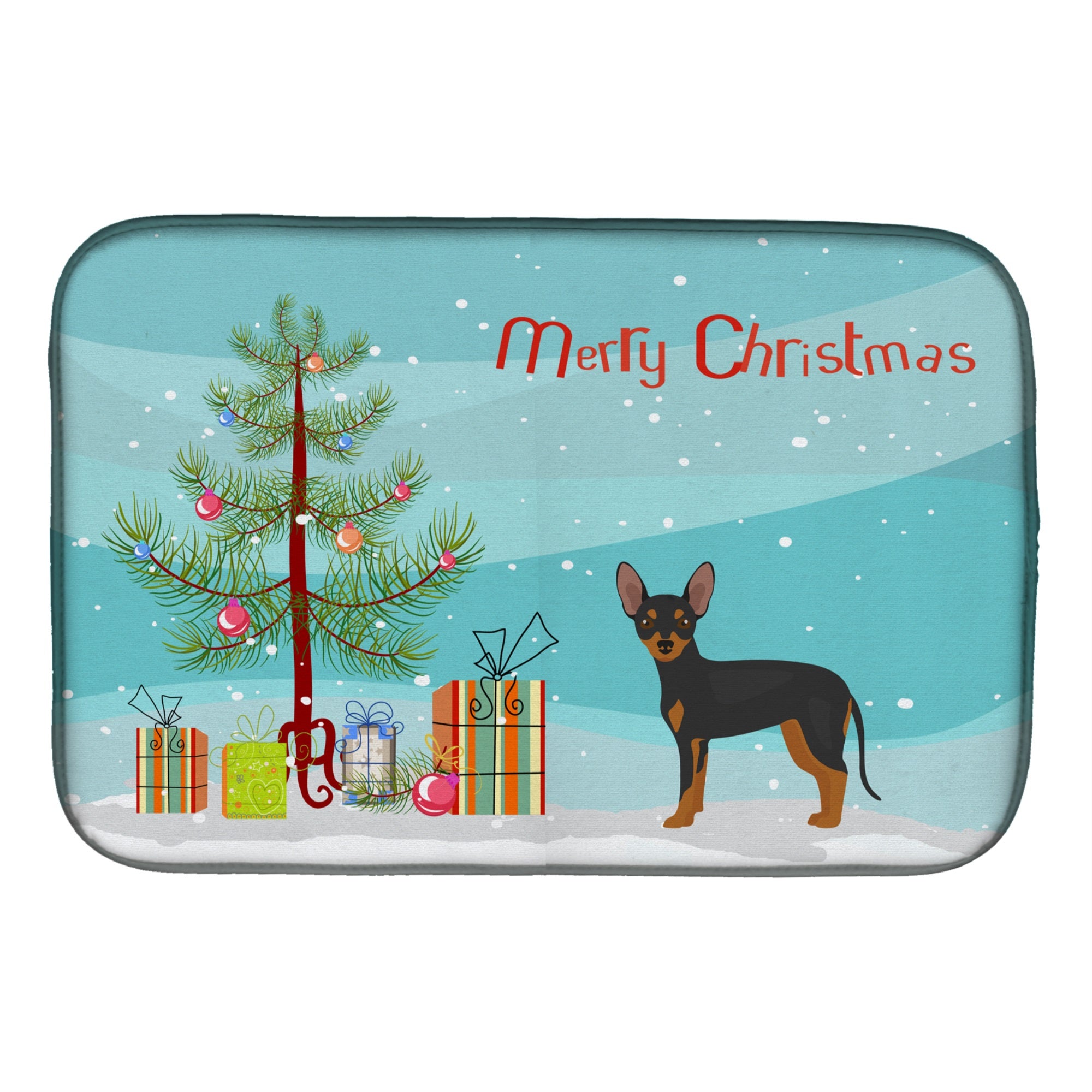 Prague Ratter Christmas Tree Dish Drying Mat