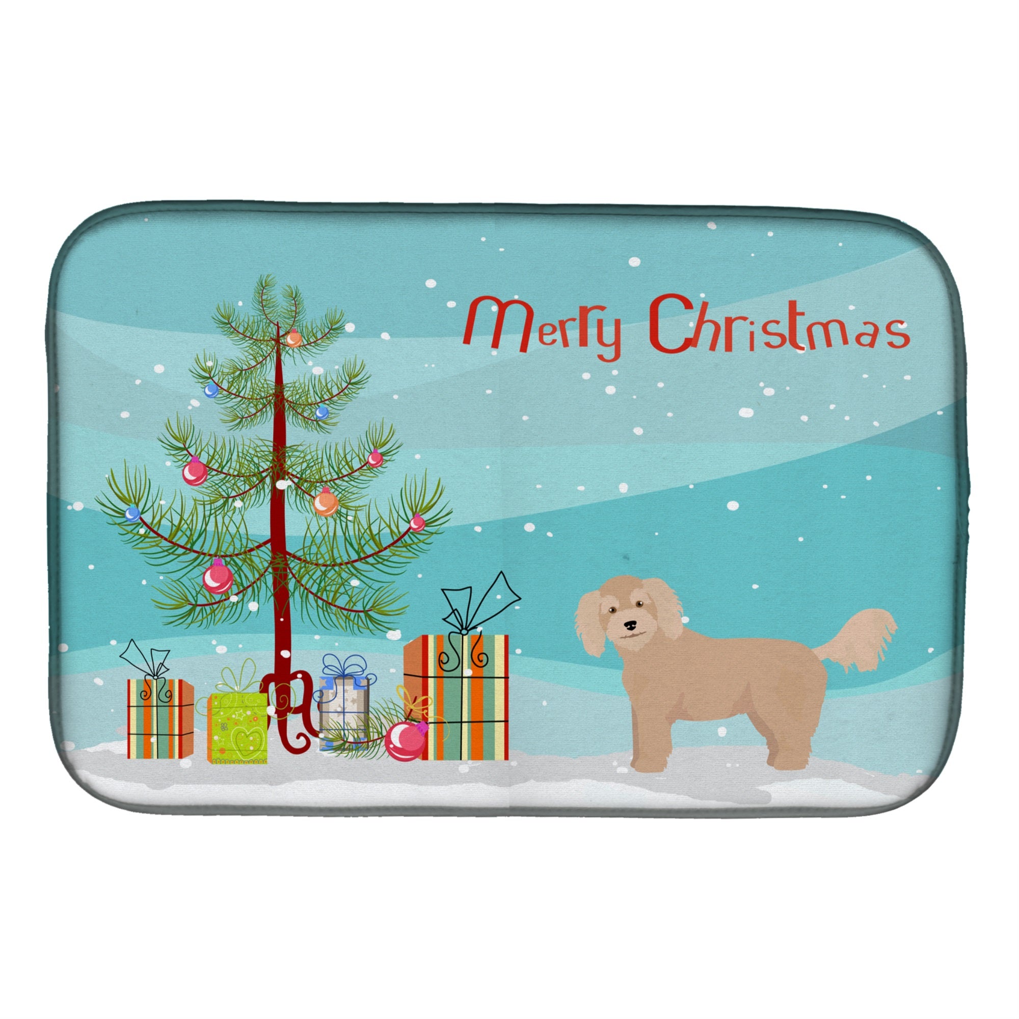 Bichpoo Christmas Tree Dish Drying Mat