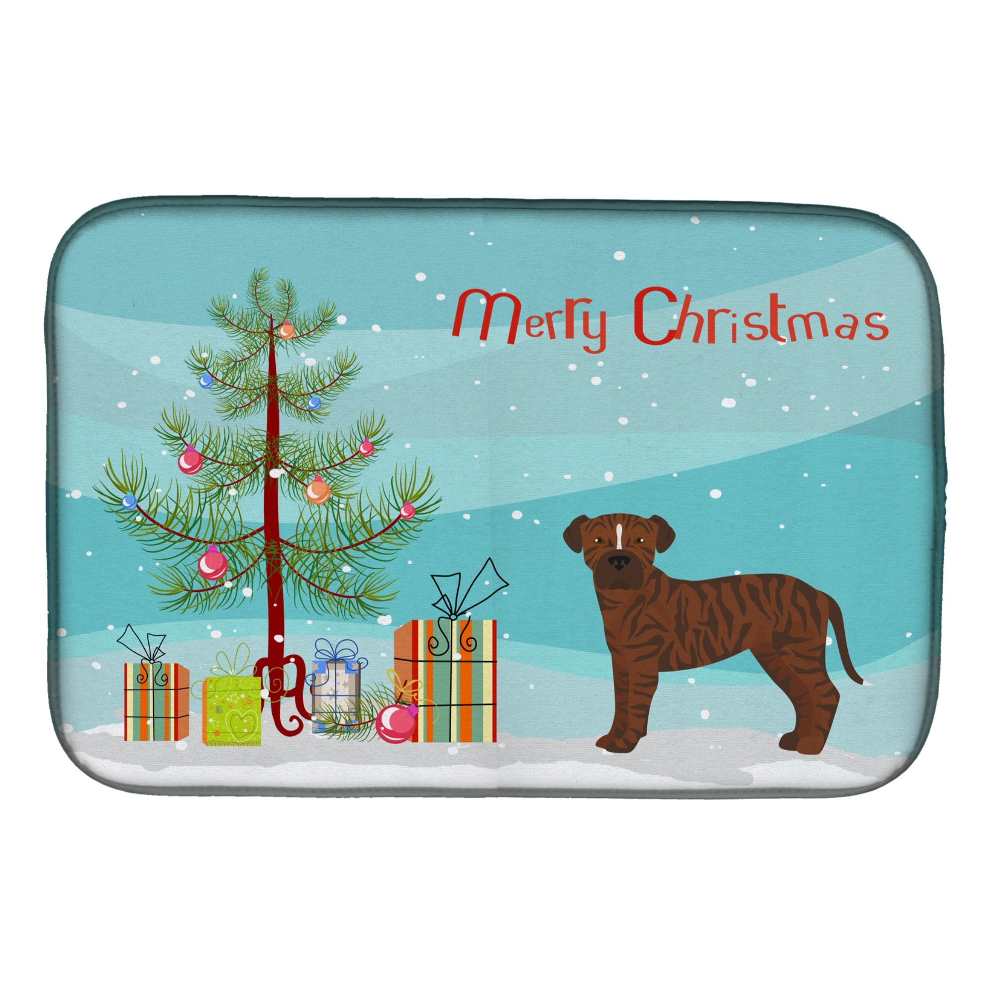 Bullboxer Christmas Tree Dish Drying Mat