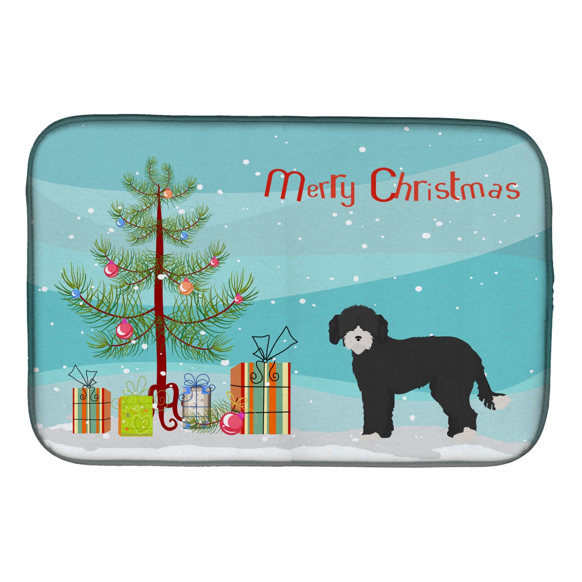 Whoodle #2 Christmas Tree Dish Drying Mat