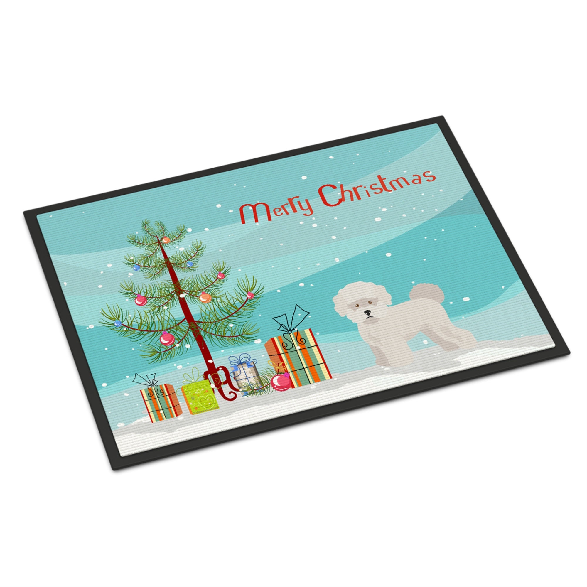 Bichon Fris Christmas Tree Indoor Or Outdoor Mat 24X36