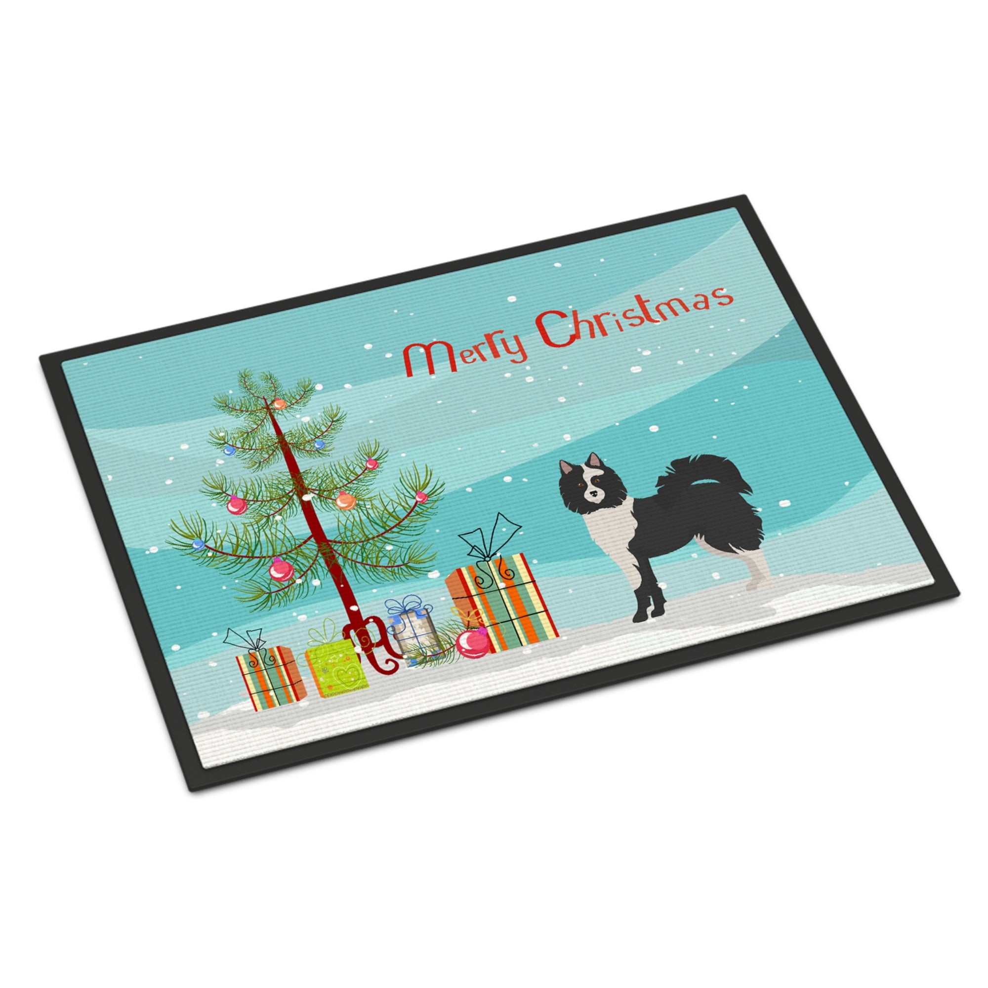 Black And White Elo Dog Christmas Tree Indoor Or Outdoor Mat 24X36
