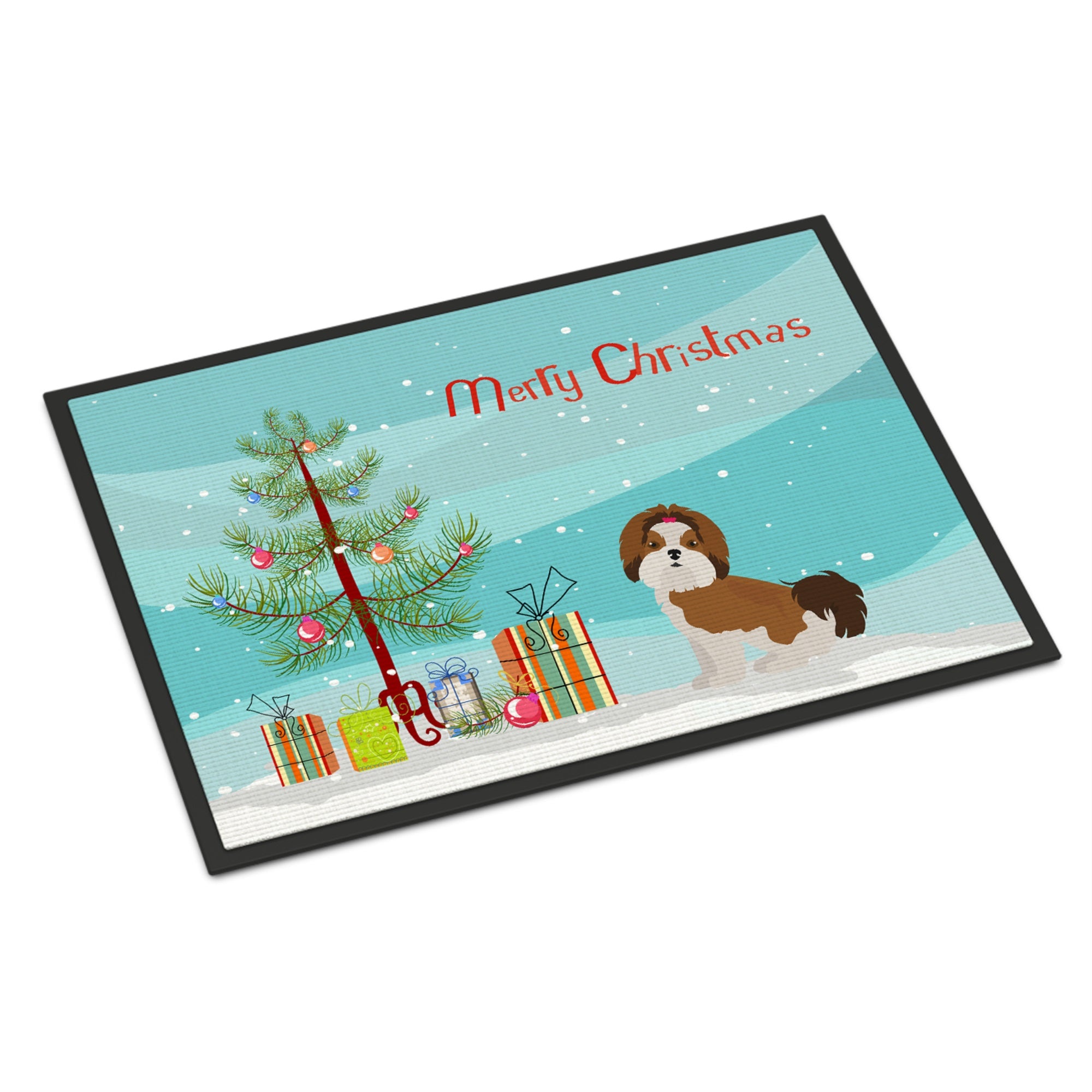 Imperial Shih Tzu Christmas Tree Indoor Or Outdoor Mat 24X36
