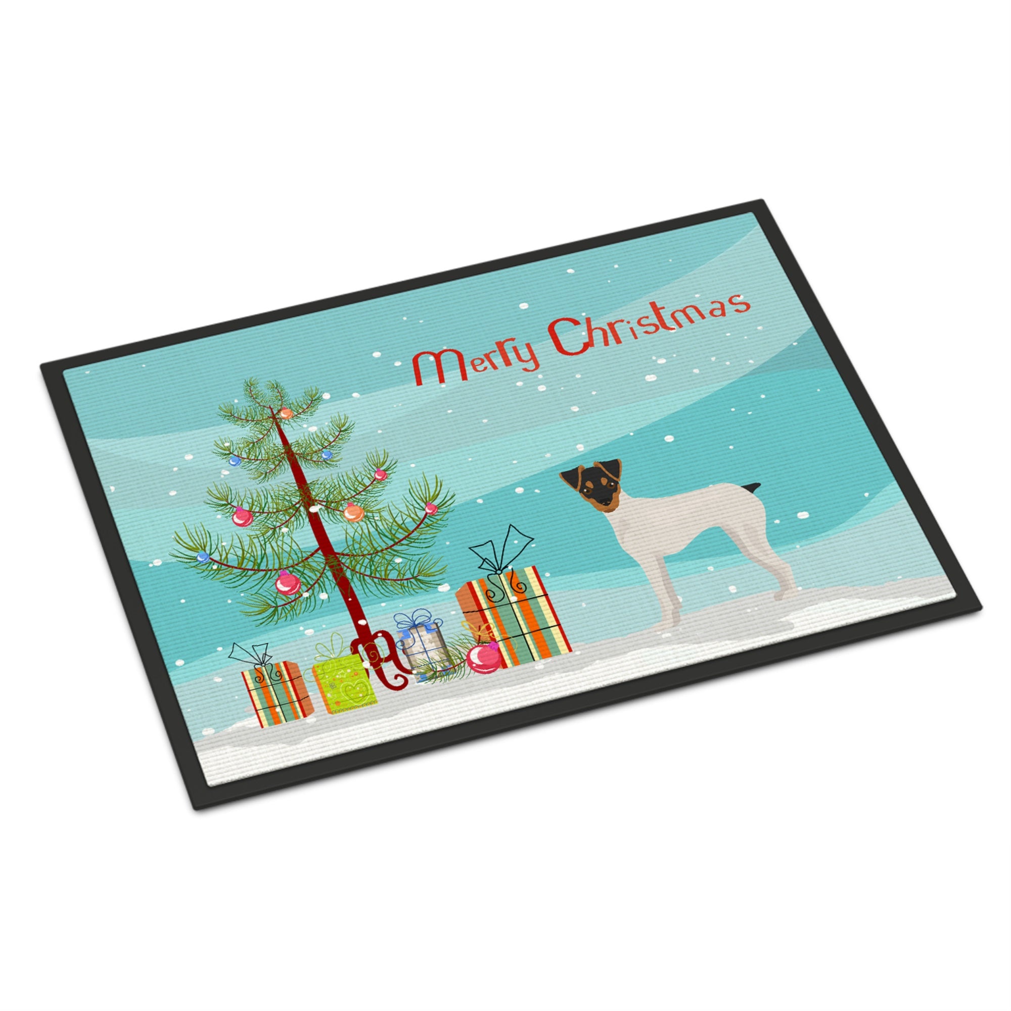 Japanese Terrier Christmas Tree Indoor Or Outdoor Mat 24X36