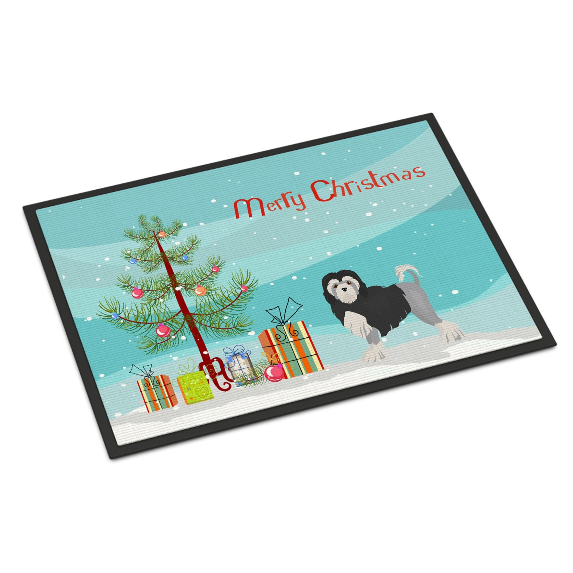 Lwchen Or Little Lion Dog Christmas Tree Indoor Or Outdoor Mat 24X36