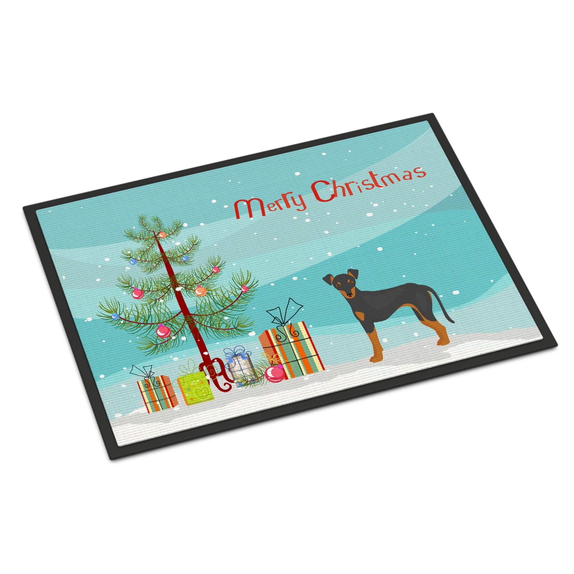 Manchester Terrier Christmas Tree Indoor Or Outdoor Mat 24X36