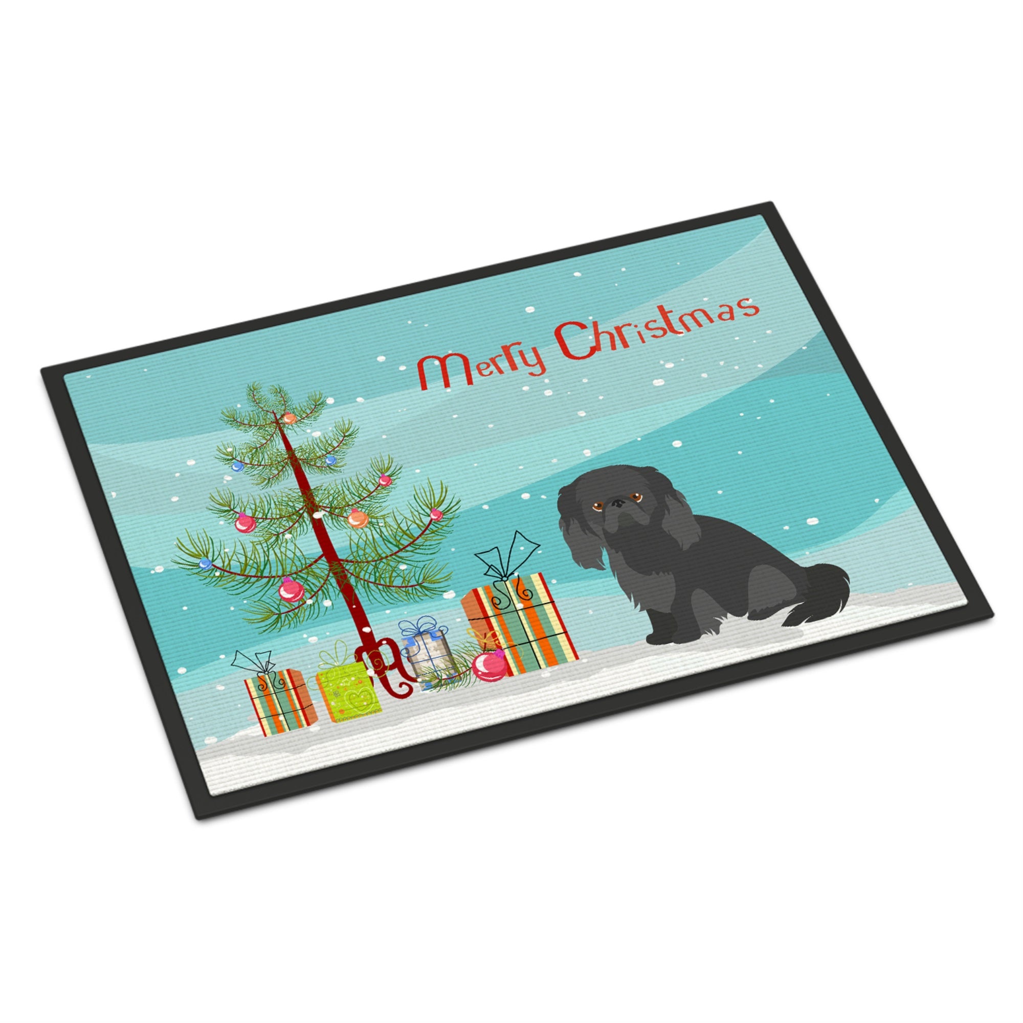 Pekingese Christmas Tree Indoor Or Outdoor Mat 24X36