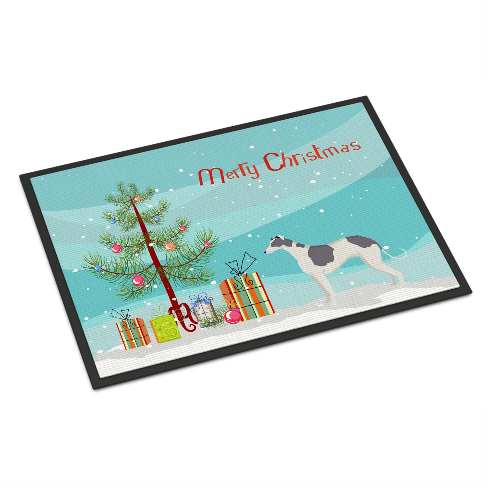 Greyhound Christmas Tree Indoor Or Outdoor Mat 24X36