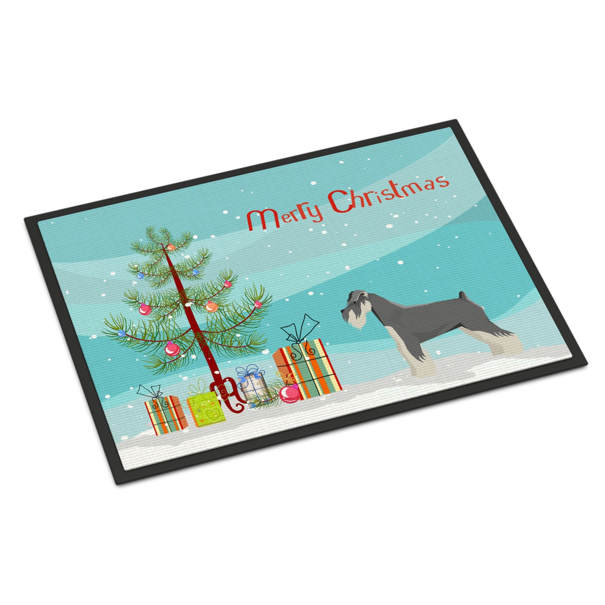 Schnauzer Christmas Tree Indoor Or Outdoor Mat 24X36
