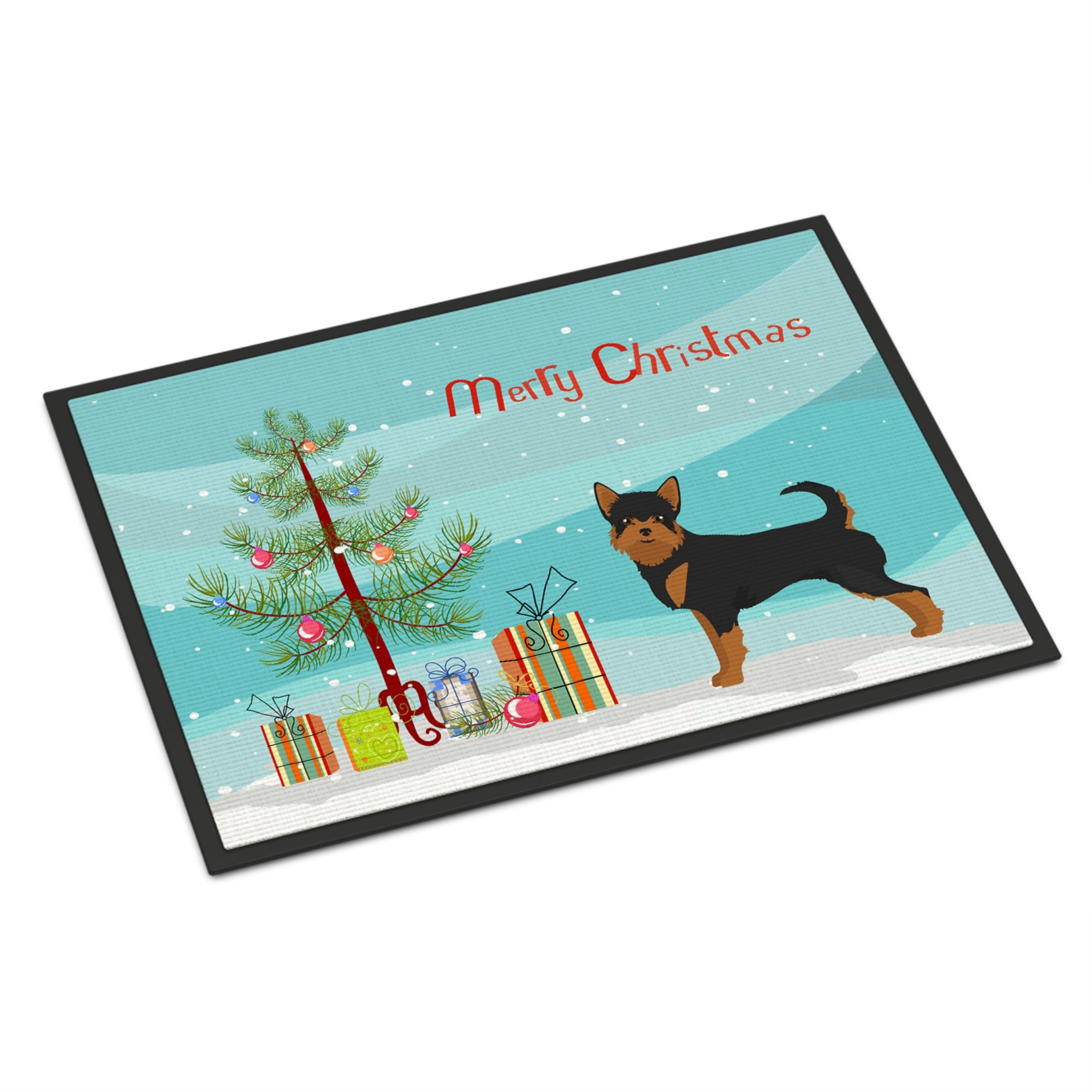 Black And Tan Chorkie Christmas Tree Indoor Or Outdoor Mat 24X36