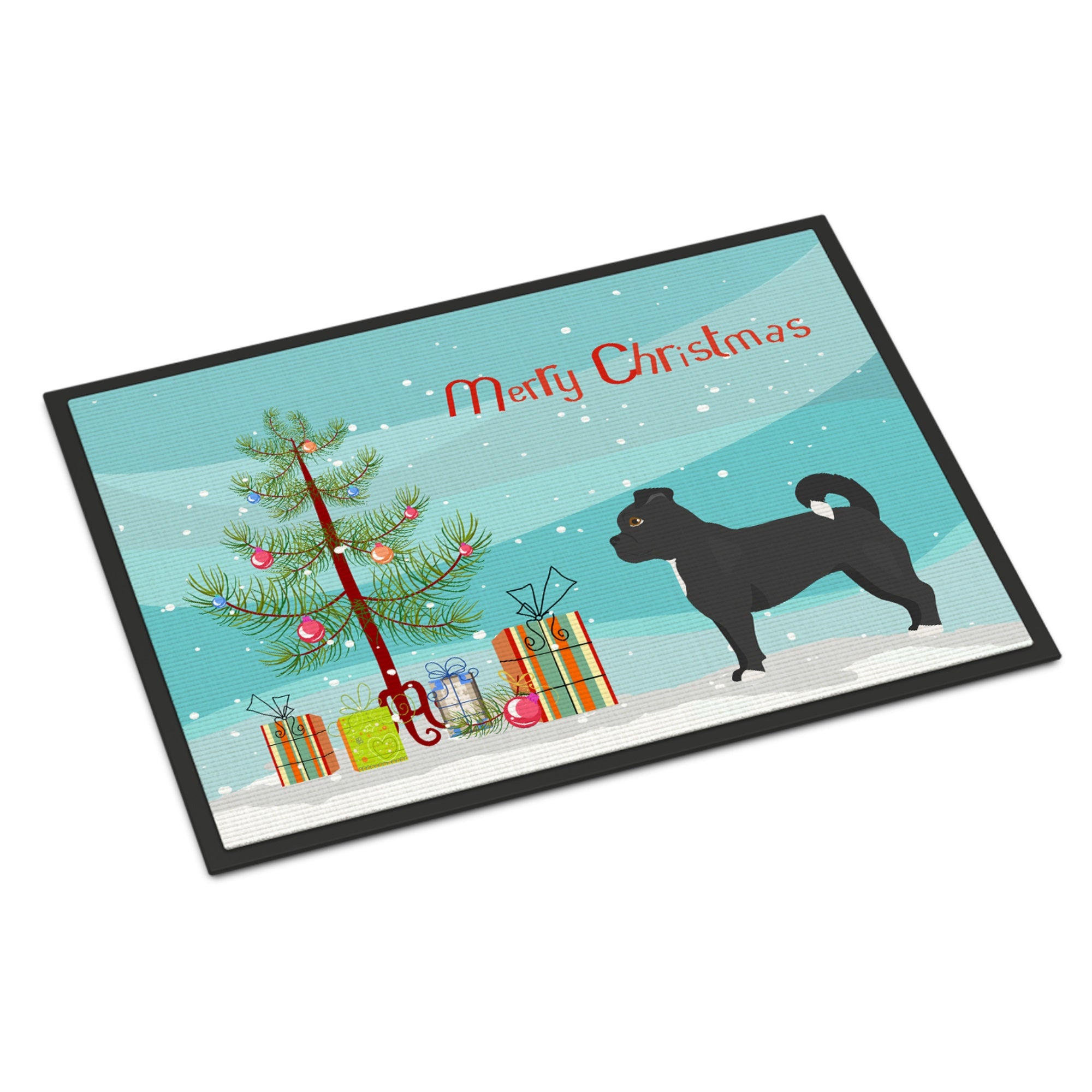 Black Chug Christmas Tree Indoor Or Outdoor Mat 24X36