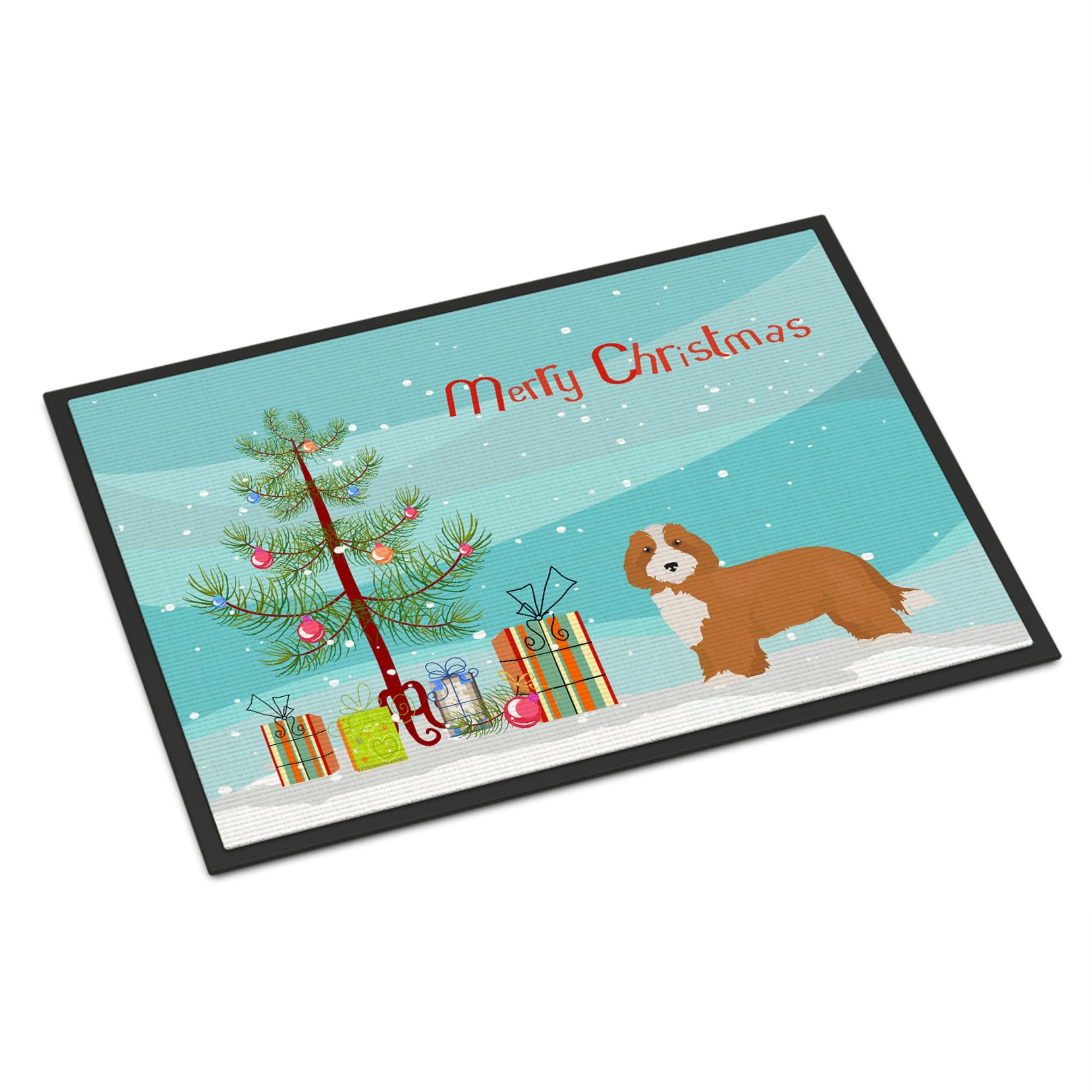 Doxiepoo #2 Christmas Tree Indoor Or Outdoor Mat 24X36