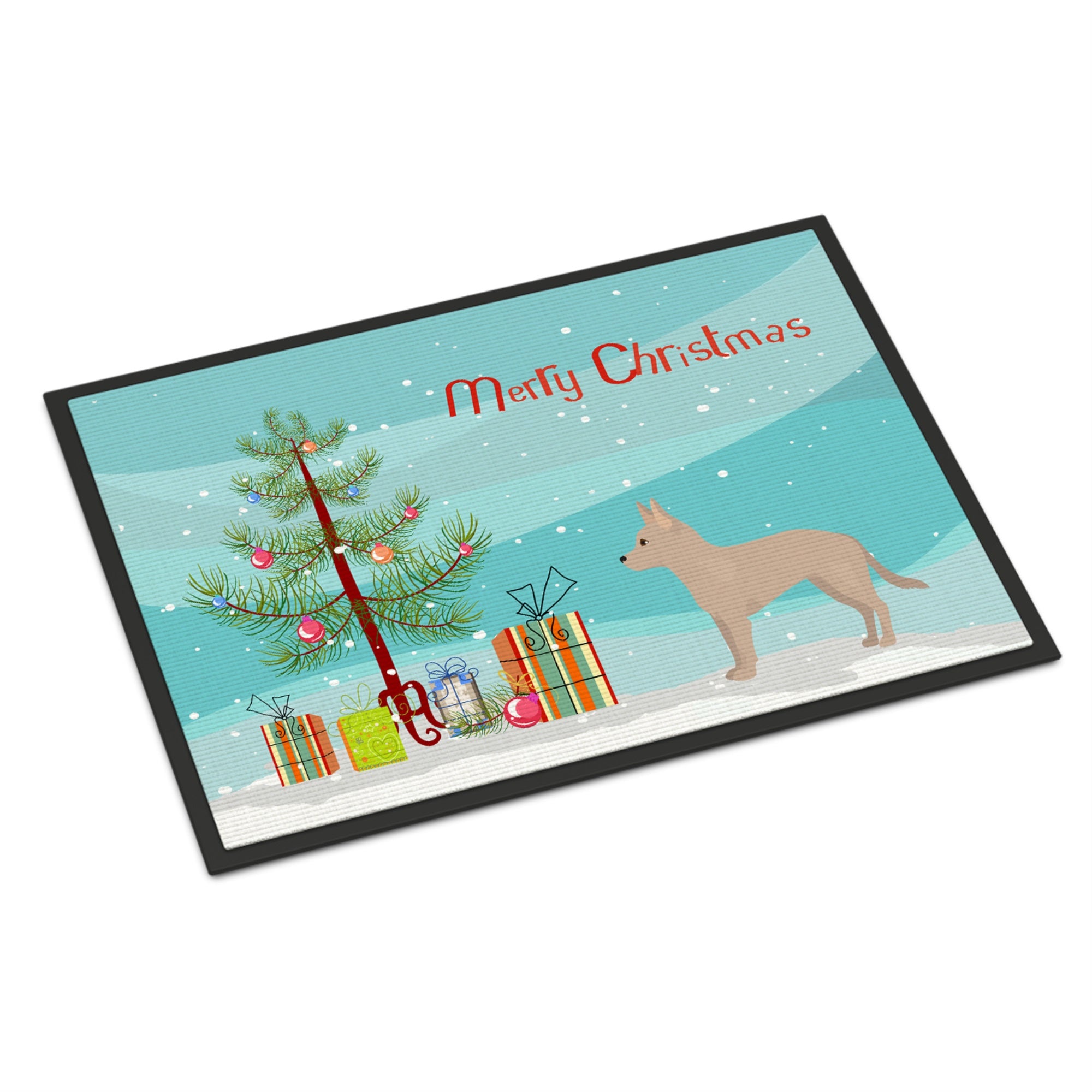 Tan Jackhuahua Christmas Tree Indoor Or Outdoor Mat 24X36