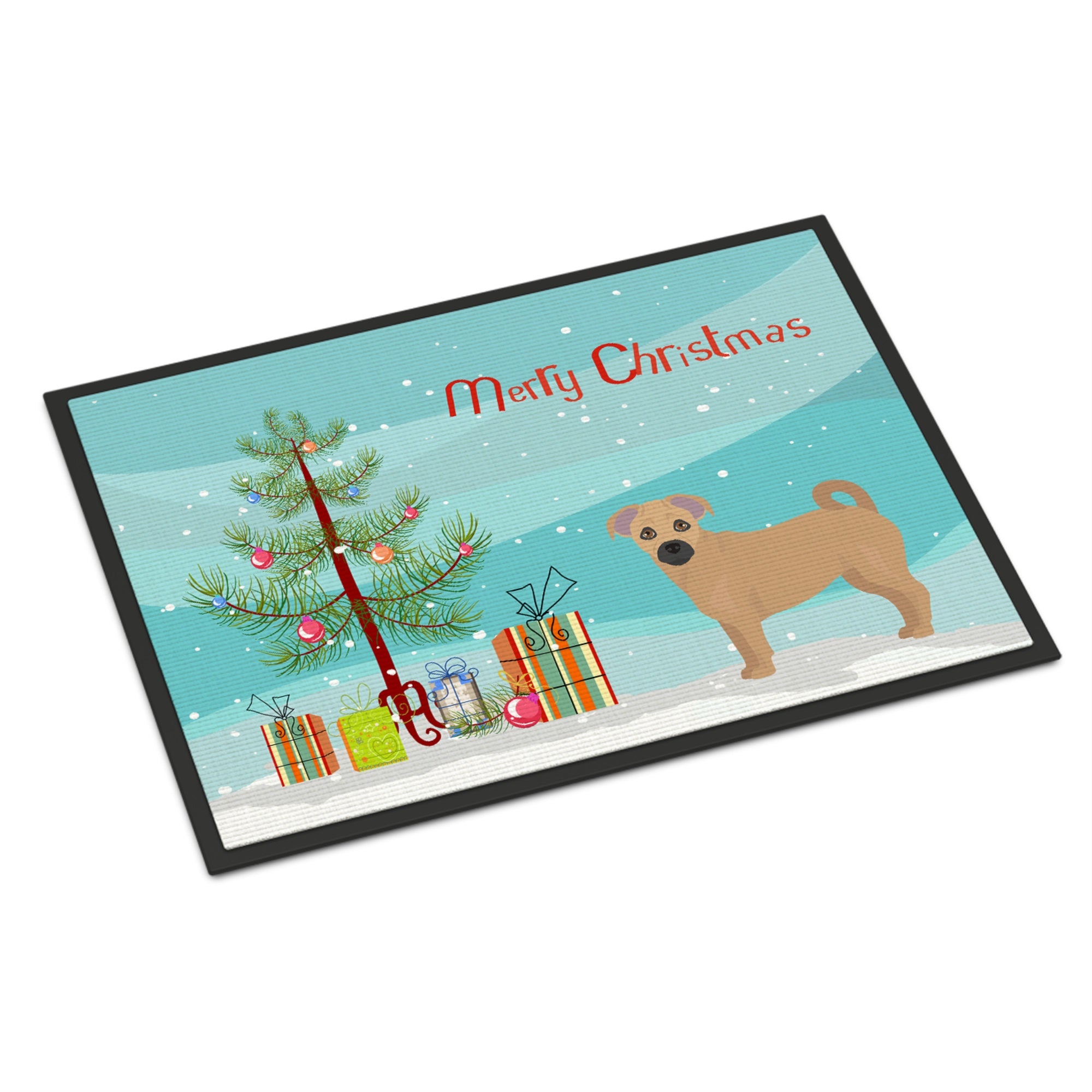 Tan Jug Christmas Tree Indoor Or Outdoor Mat 24X36