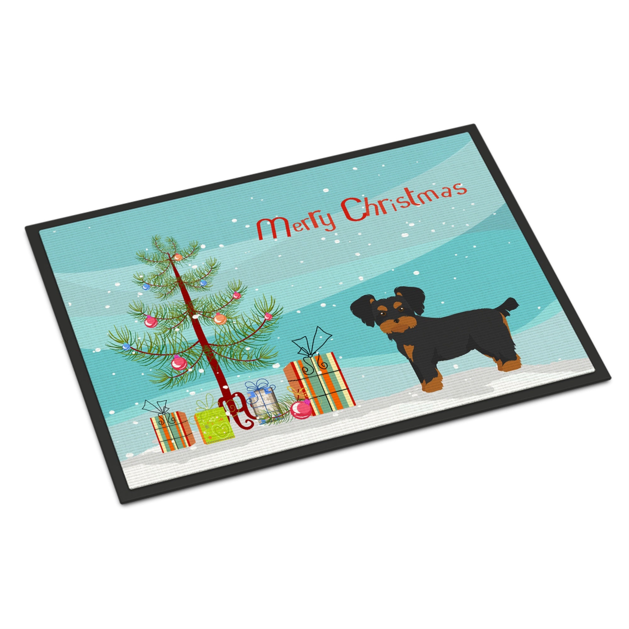 Morkie Christmas Tree Indoor Or Outdoor Mat 24X36